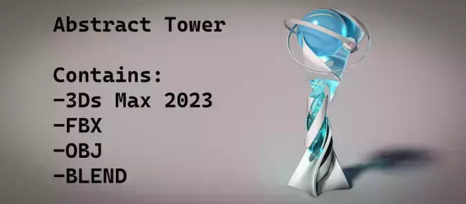 Sci-fi Tower Low-poly 3D model