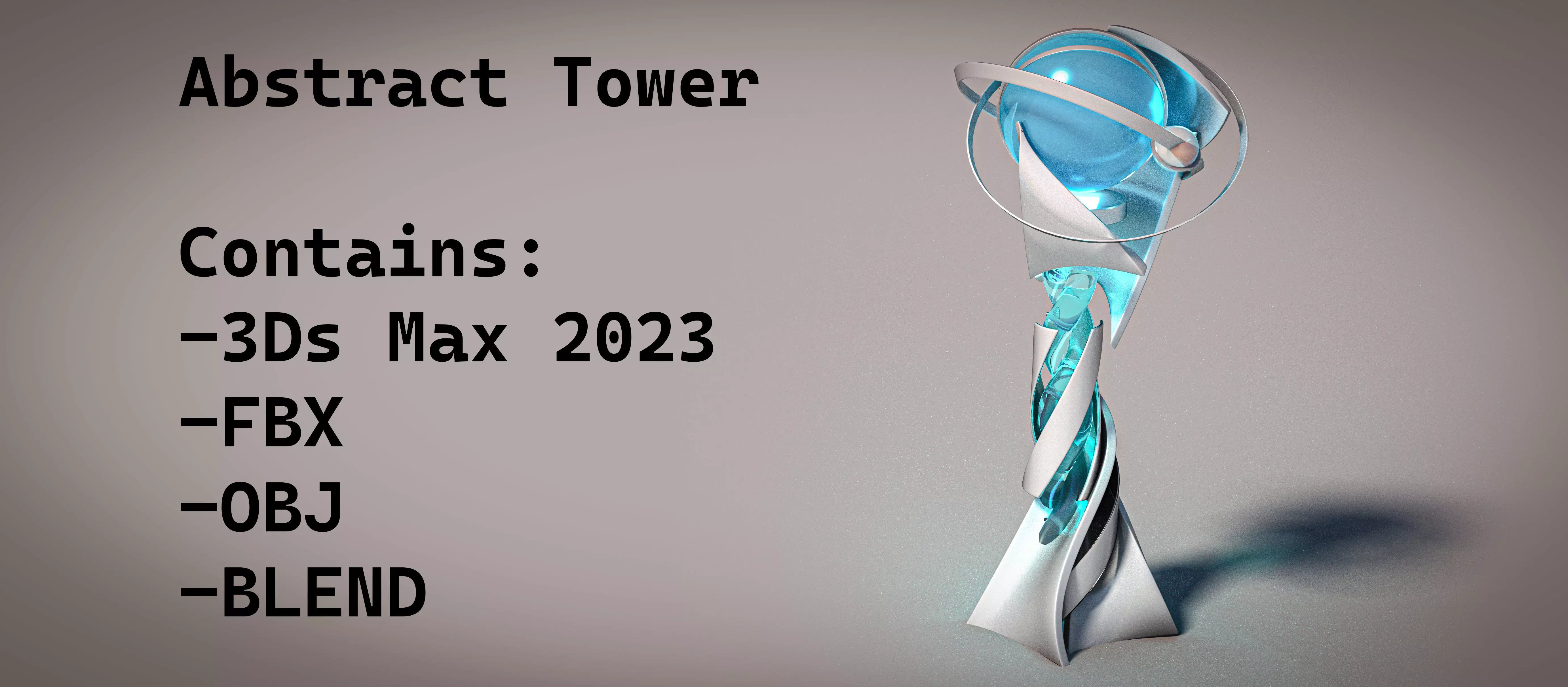 Sci-fi Tower Low-poly 3D model_0