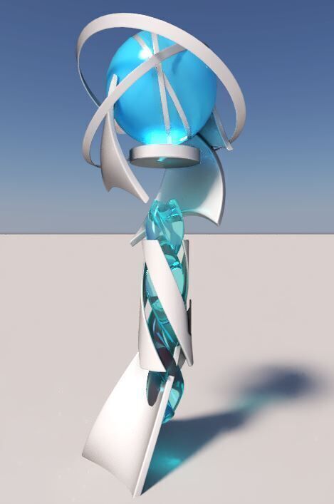 Sci-fi Tower Low-poly 3D model_3