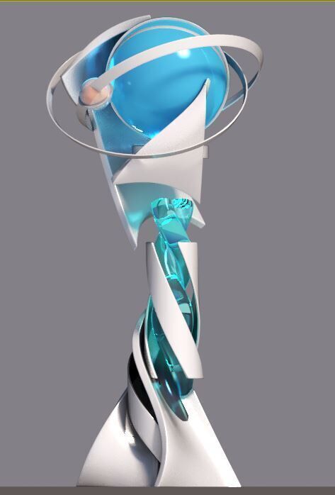 Sci-fi Tower Low-poly 3D model_5