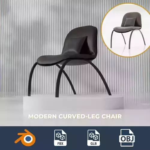 Modern Curved-Leg Chair
