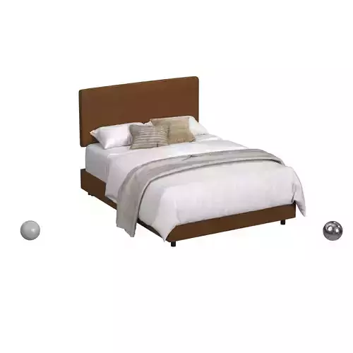 Rabby Series 2 Divan Bed Frame Fabric Dark Brown 