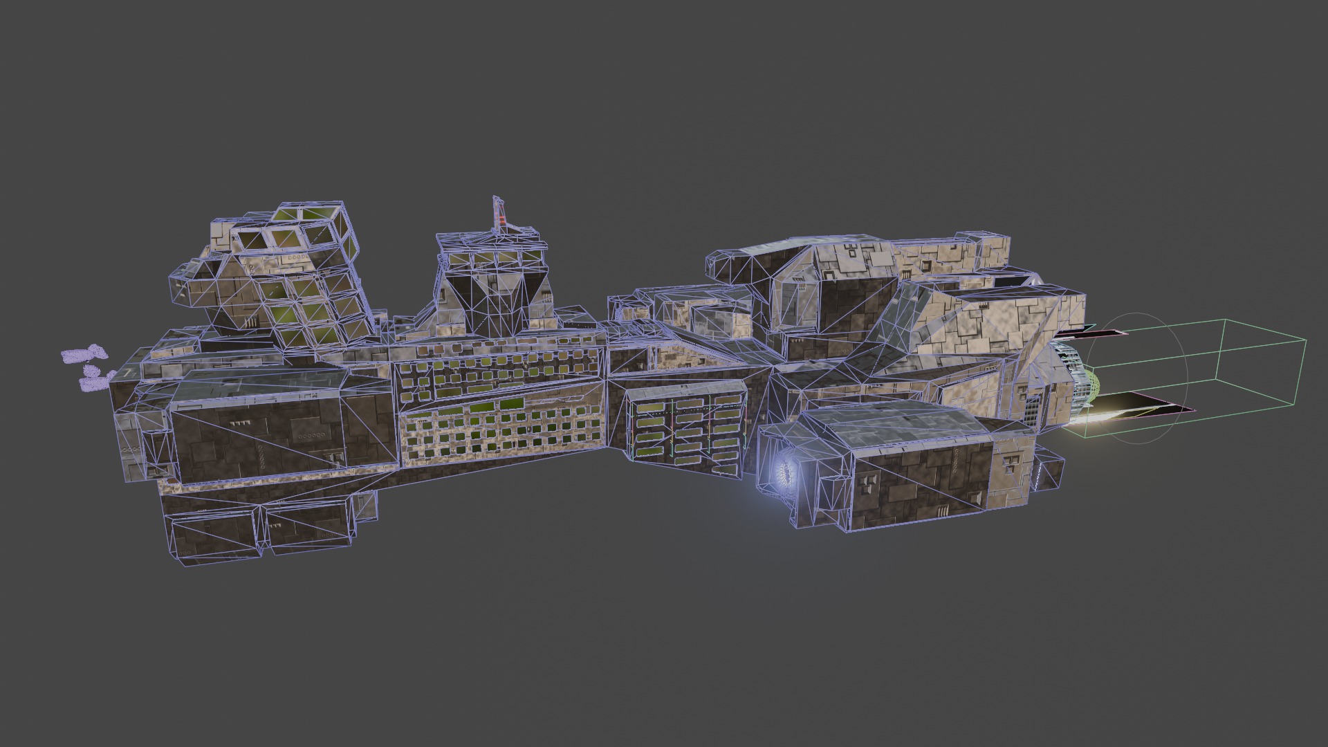 3D Spacecraft High-Quality made in blender 3D model 3D Model Collection_6