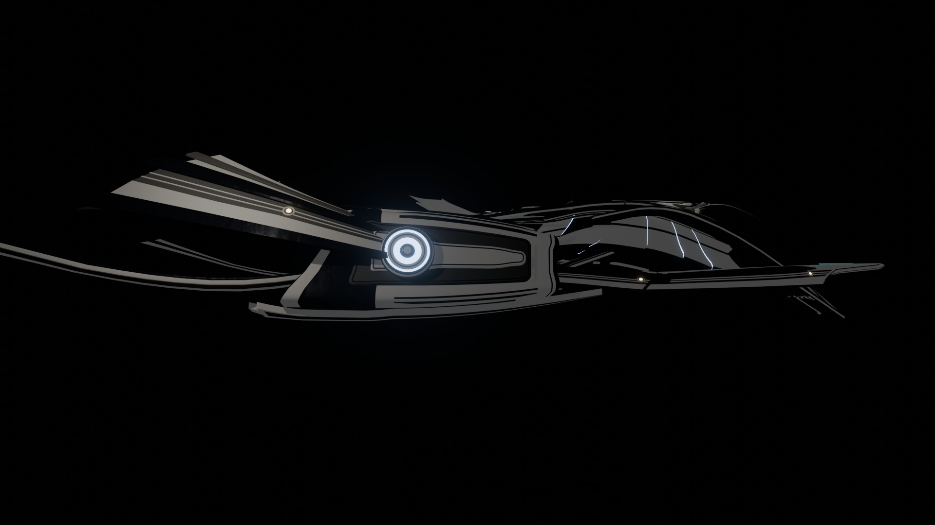 3D Spacecraft High-Quality made in blender 3D model 3D Model Collection_15