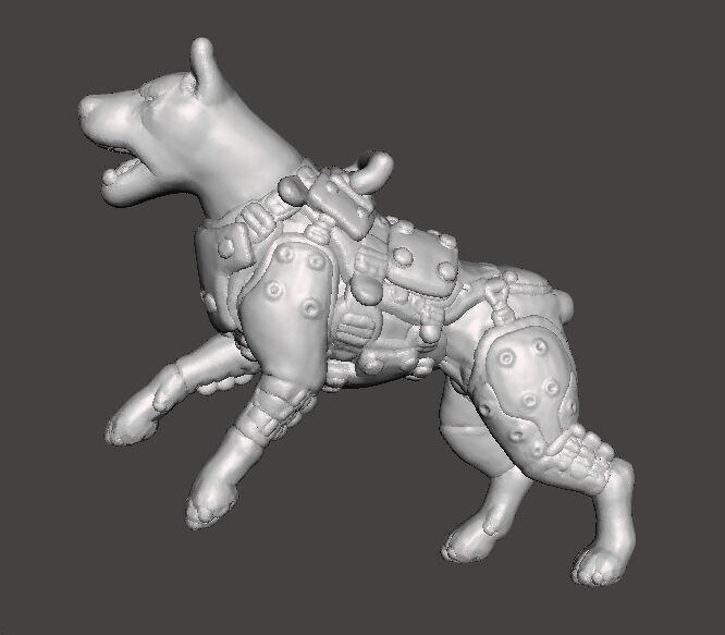 KAMPFHUND 1961 ATTACKING MINIATURE MODEL FIGURE FOR SCIFI RPG WH 3D print model_4