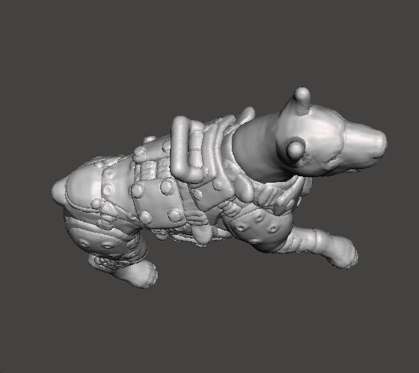 KAMPFHUND 1961 ATTACKING MINIATURE MODEL FIGURE FOR SCIFI RPG WH 3D print model_6