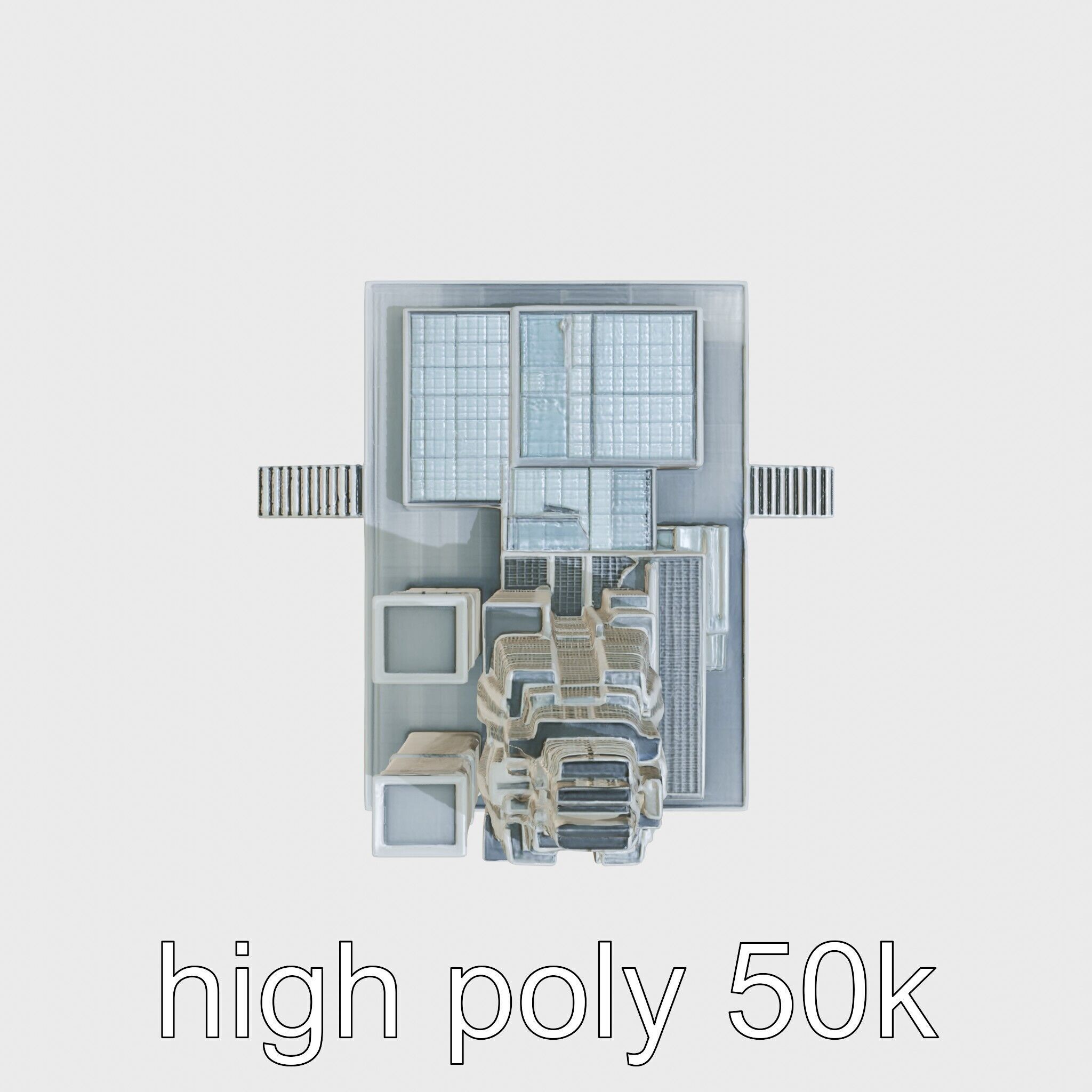 Futuristic Skyscraper Architecture Model Low-poly 3D model_27