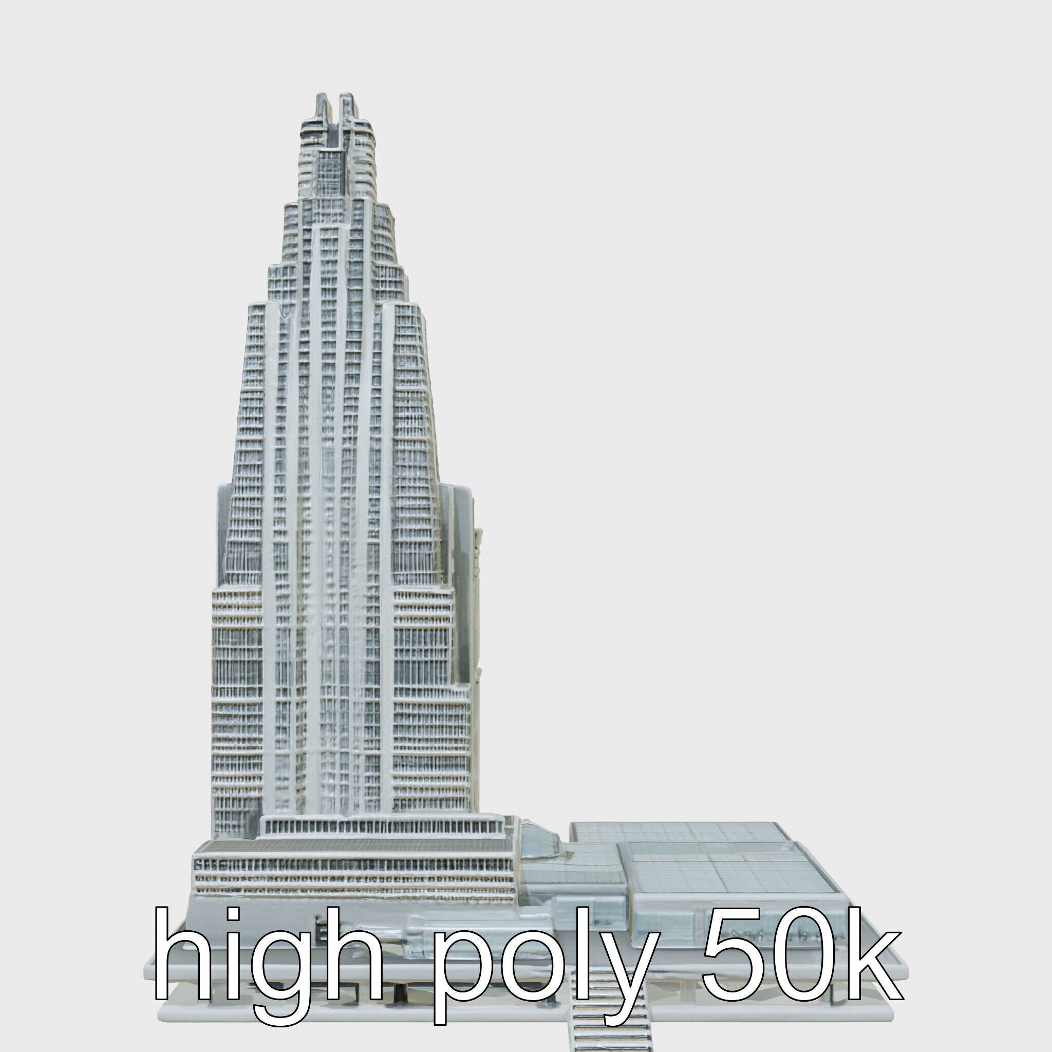 Futuristic Skyscraper Architecture Model Low-poly 3D model_30