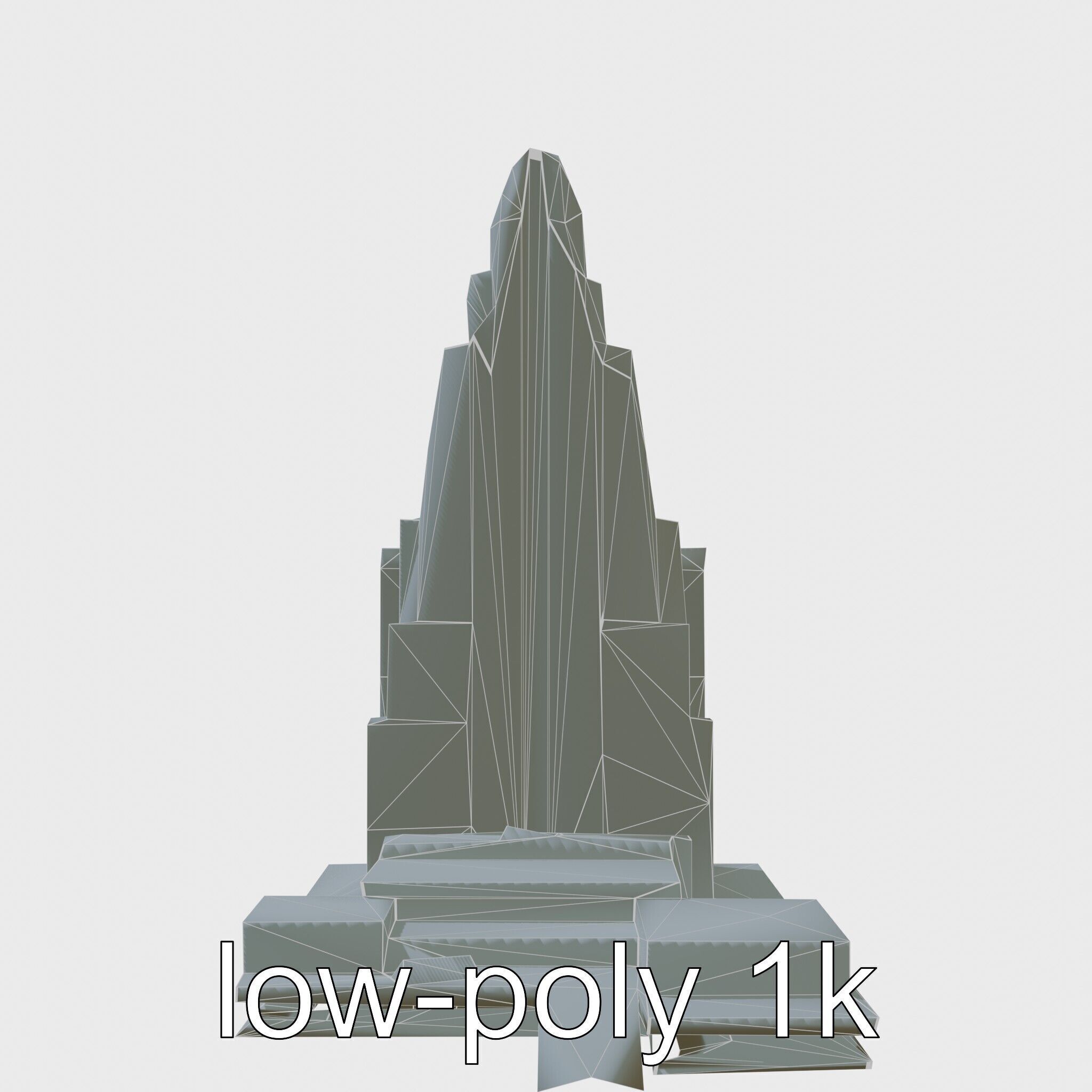 Futuristic Skyscraper Architecture Model Low-poly 3D model_23