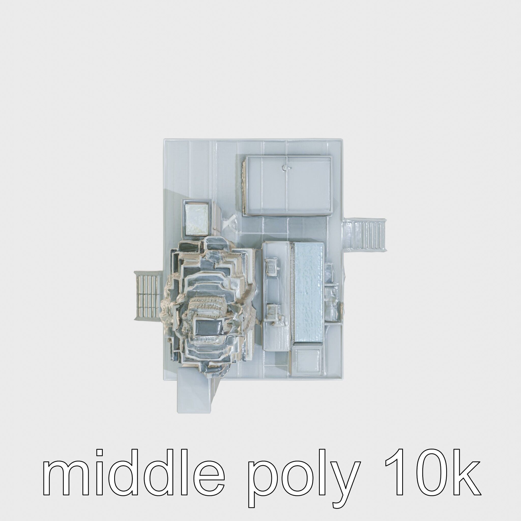 Futuristic Skyscraper Architecture Model Low-poly 3D model_32