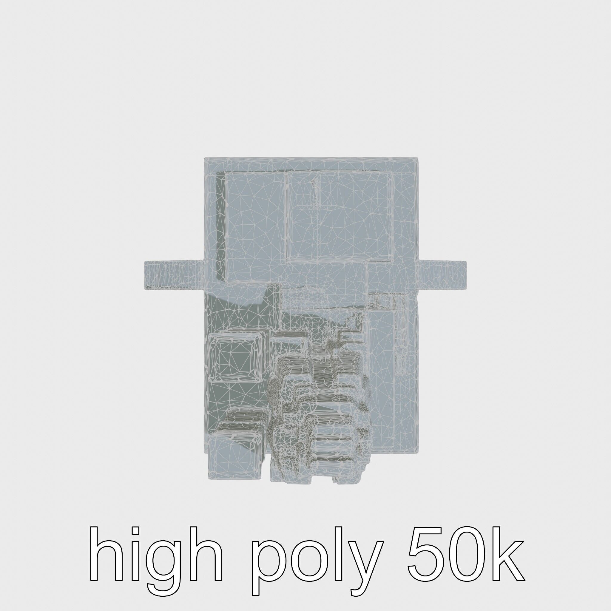 Futuristic Skyscraper Architecture Model Low-poly 3D model_26