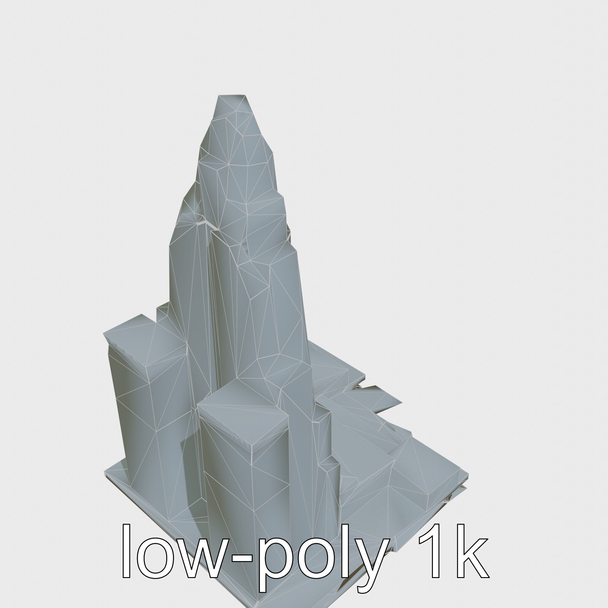 Futuristic Skyscraper Architecture Model Low-poly 3D model_5