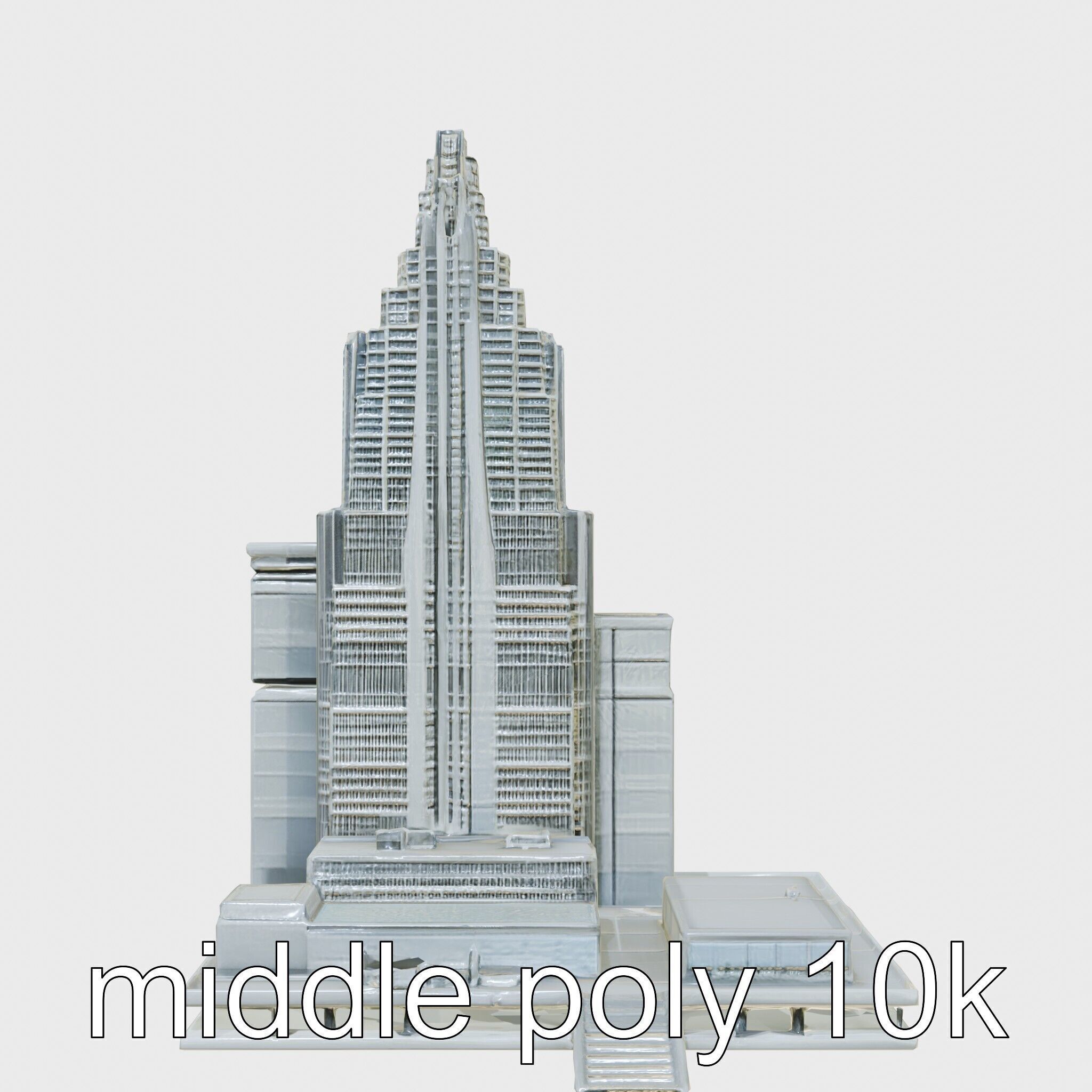 Futuristic Skyscraper Architecture Model Low-poly 3D model_18