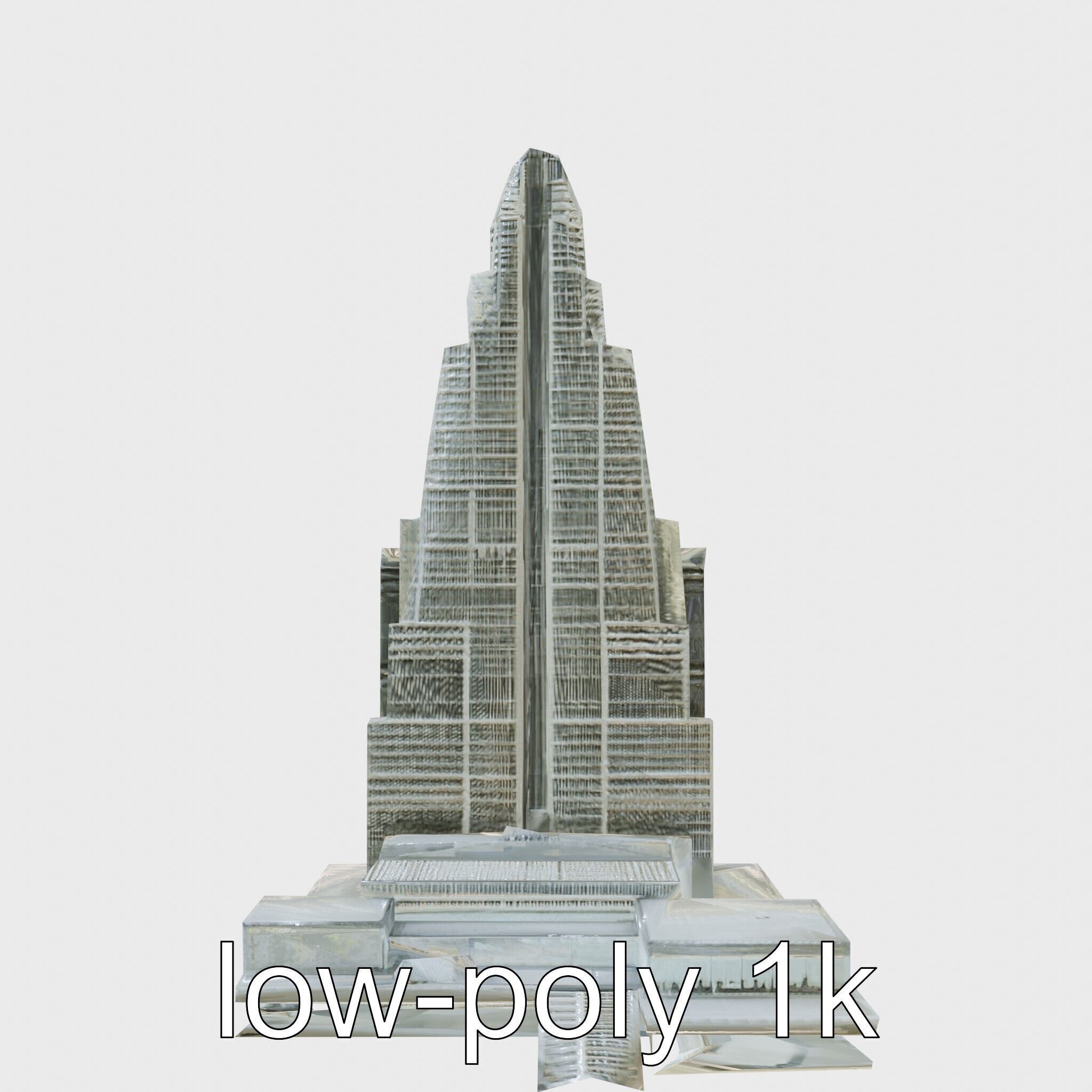 Futuristic Skyscraper Architecture Model Low-poly 3D model_29