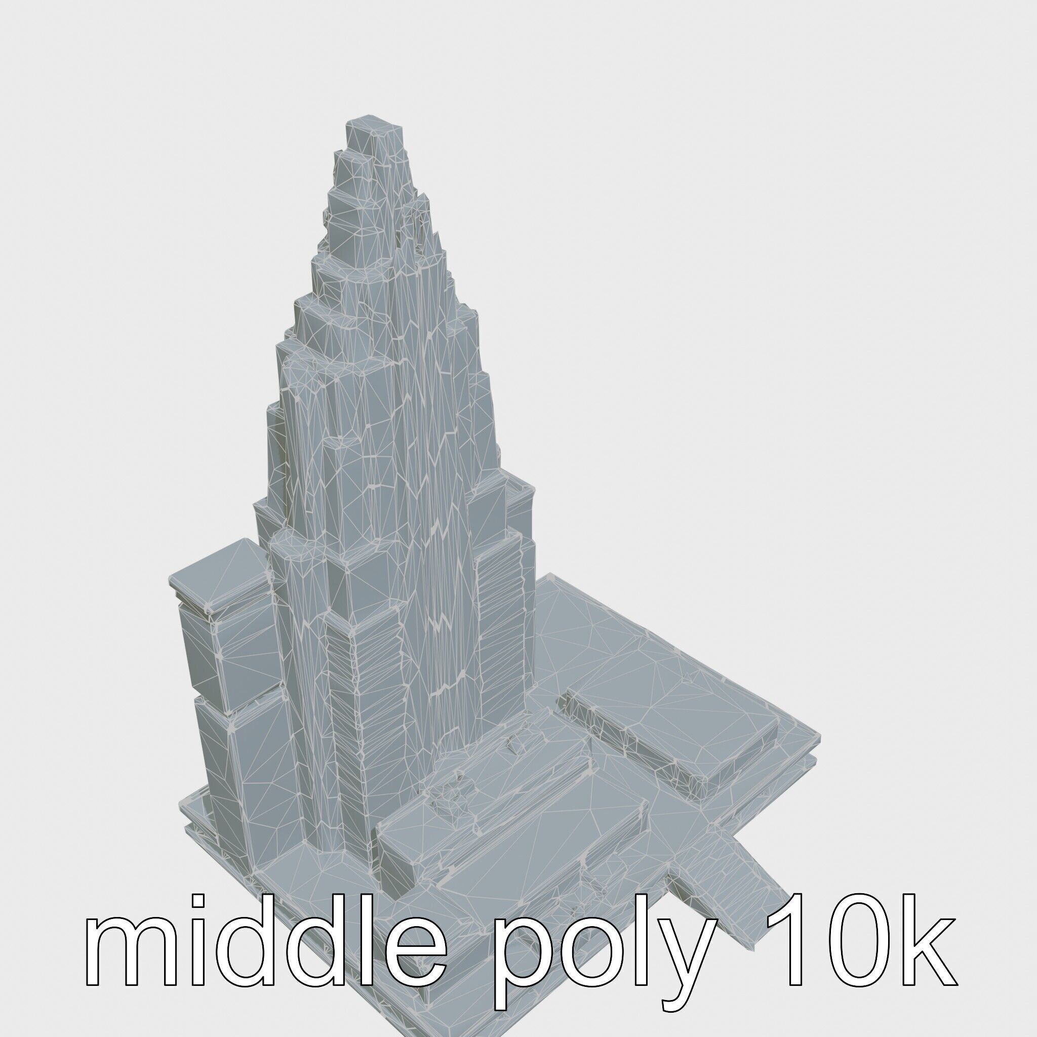 Futuristic Skyscraper Architecture Model Low-poly 3D model_28