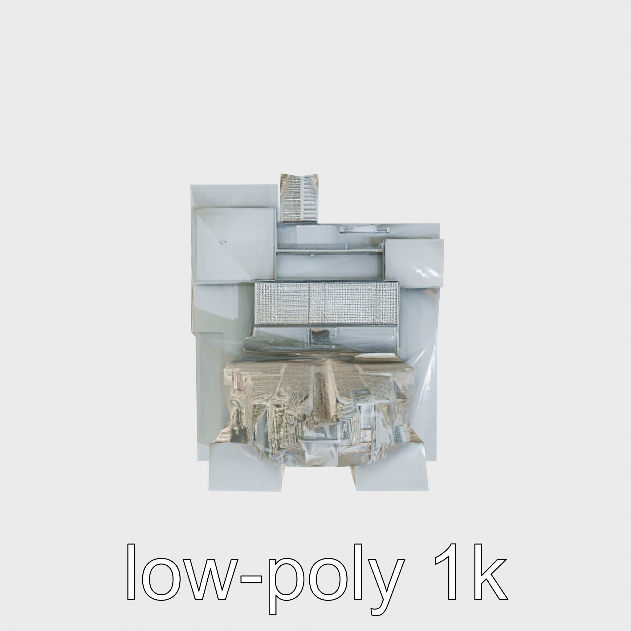 Futuristic Skyscraper Architecture Model Low-poly 3D model_12
