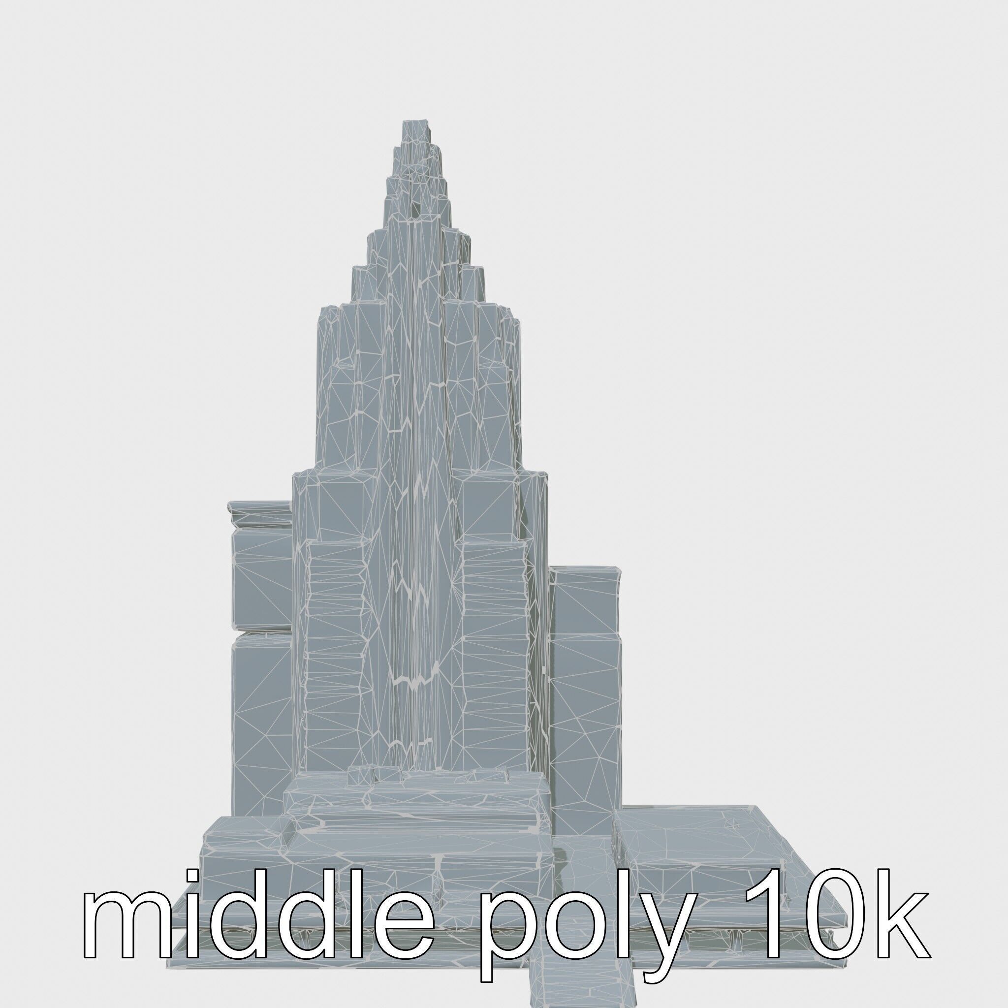 Futuristic Skyscraper Architecture Model Low-poly 3D model_16