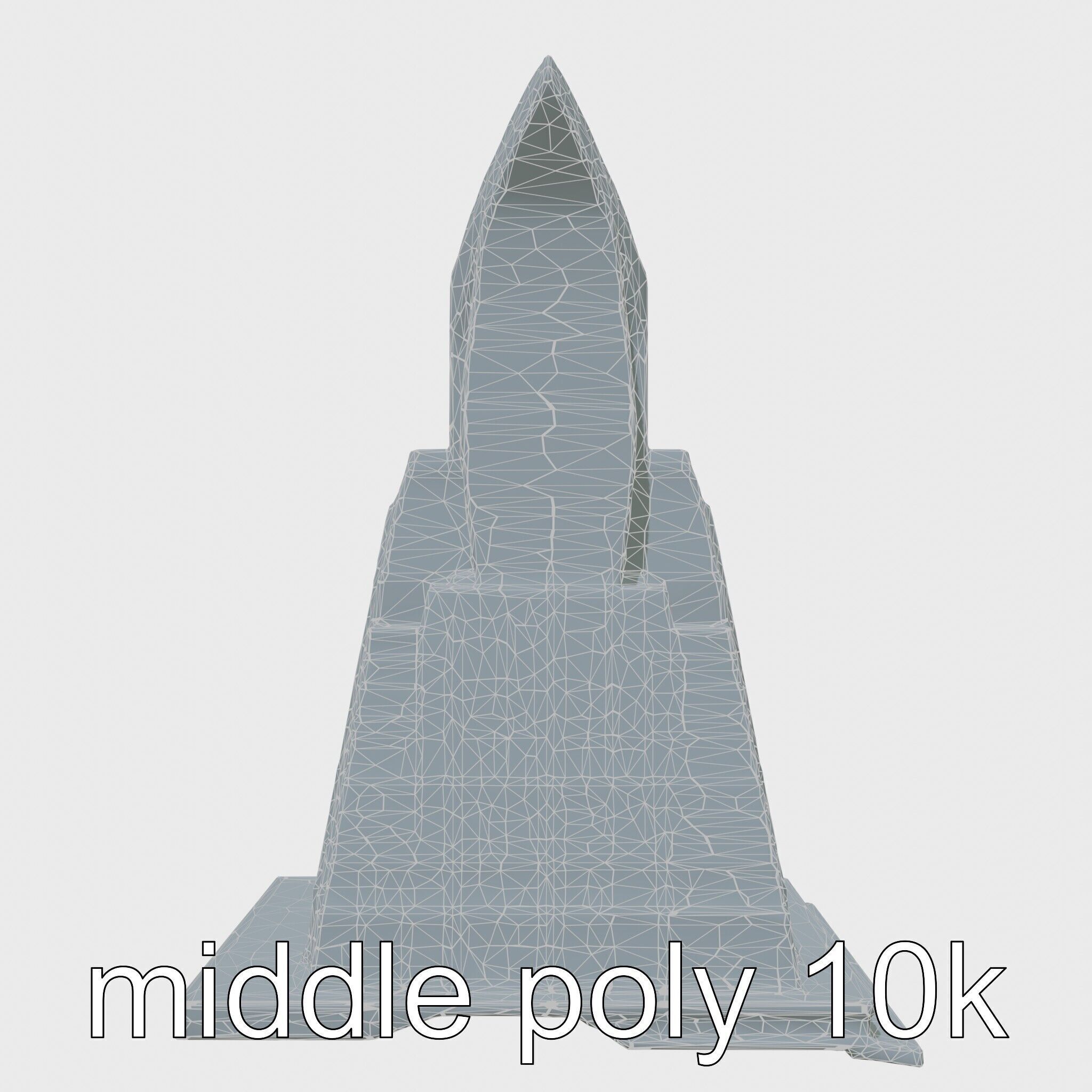 Futuristic Skyscraper Architectural Model Low-poly 3D model_27