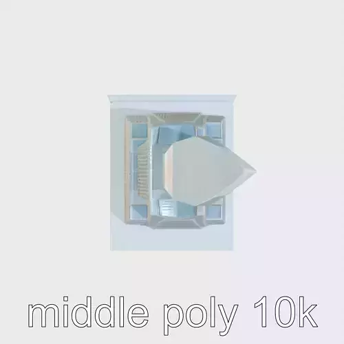 Futuristic Skyscraper Architectural Model Low-poly 3D model