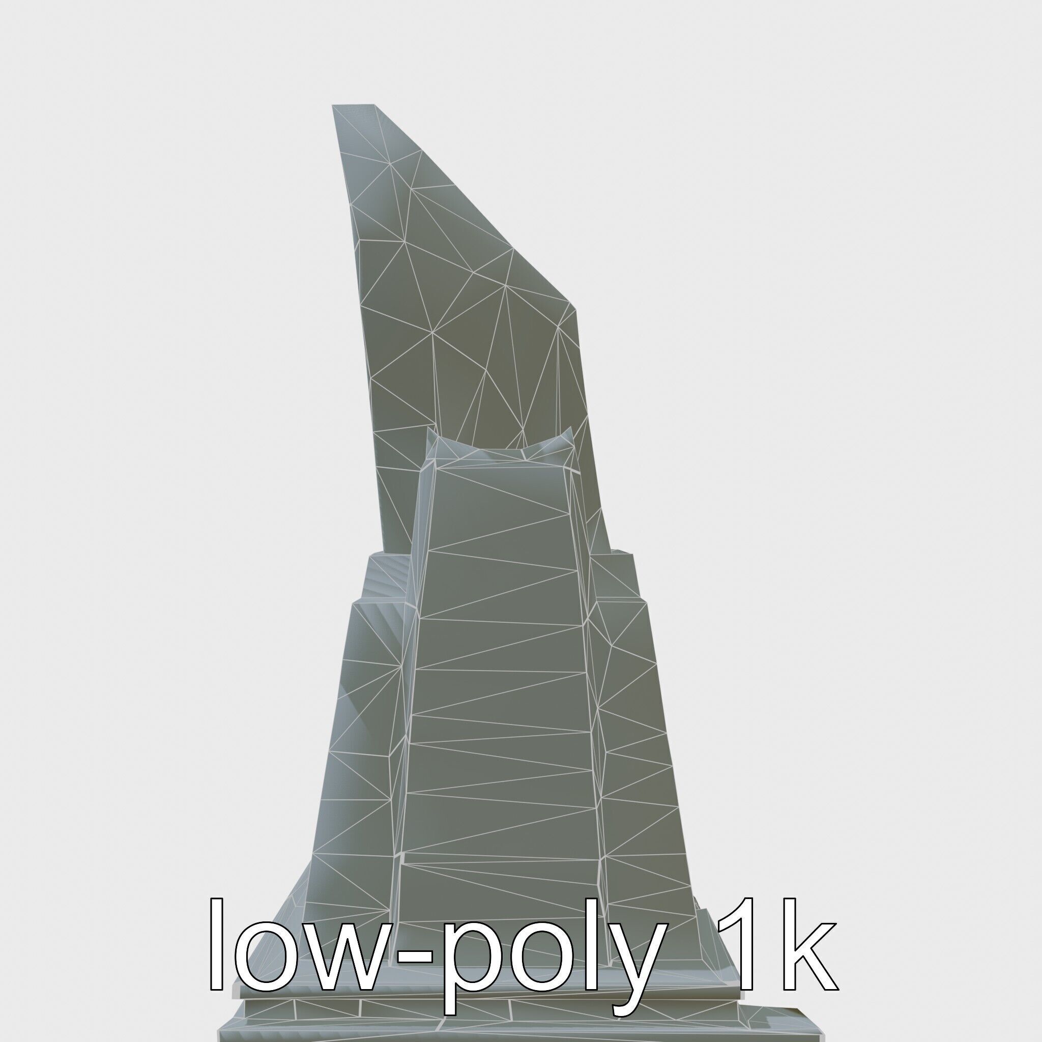 Futuristic Skyscraper Architectural Model Low-poly 3D model_15