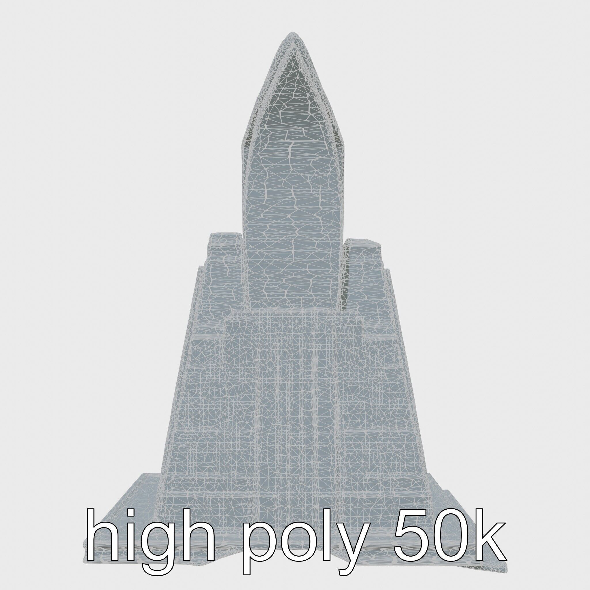 Futuristic Skyscraper Architectural Model Low-poly 3D model_25