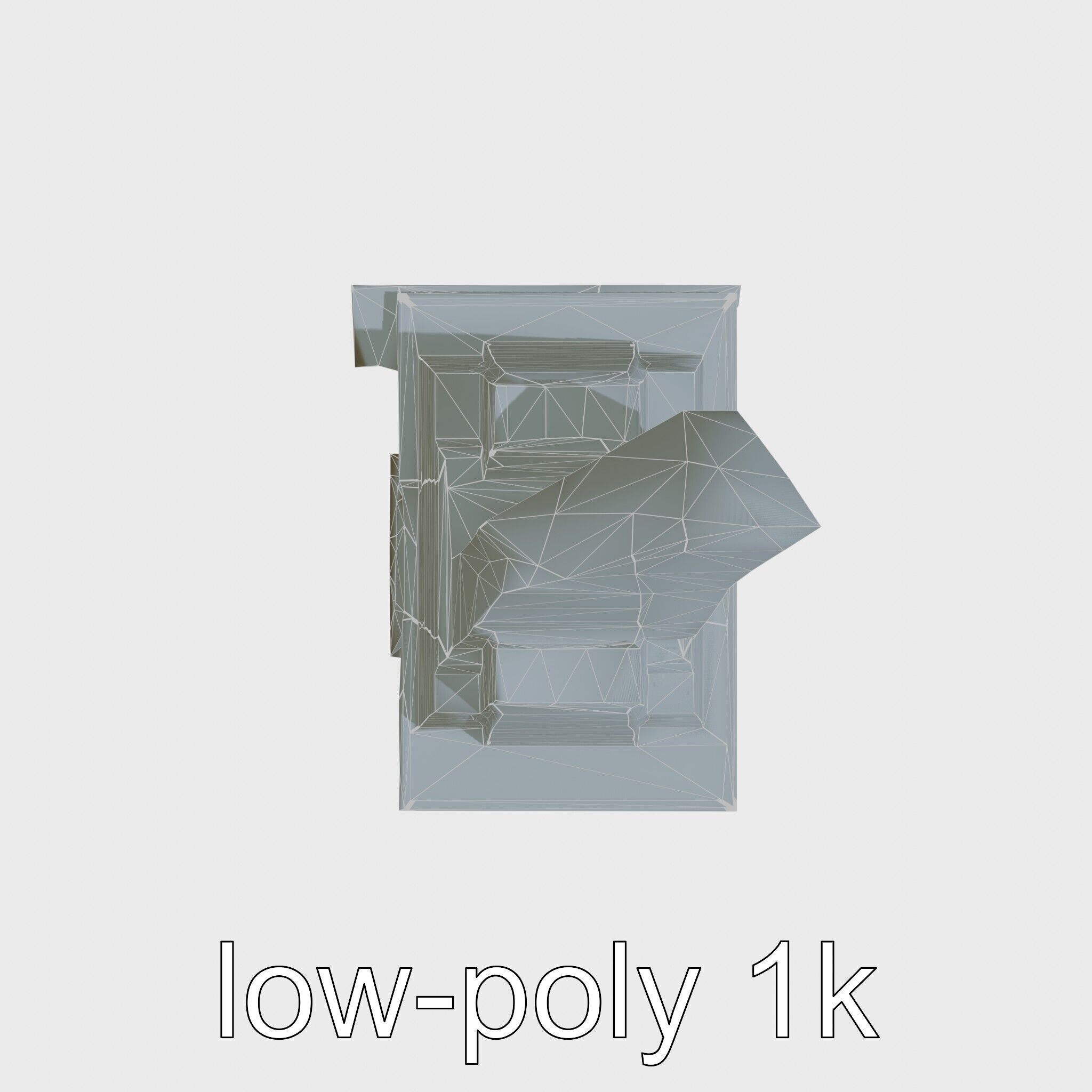 Futuristic Skyscraper Architectural Model Low-poly 3D model_12