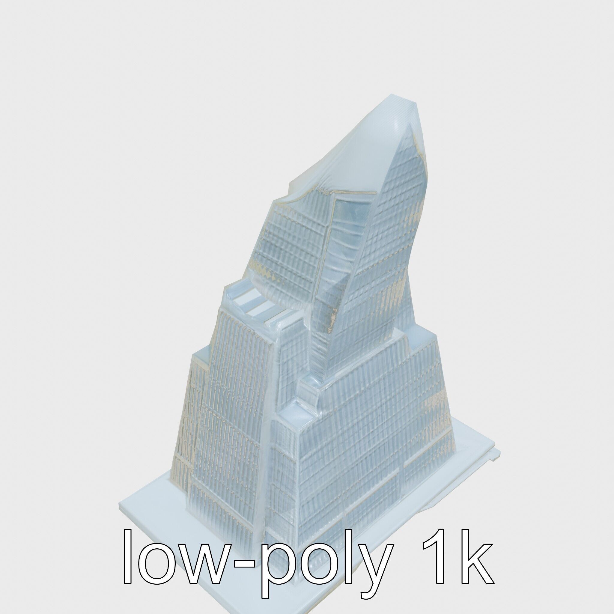Futuristic Skyscraper Architectural Model Low-poly 3D model_20