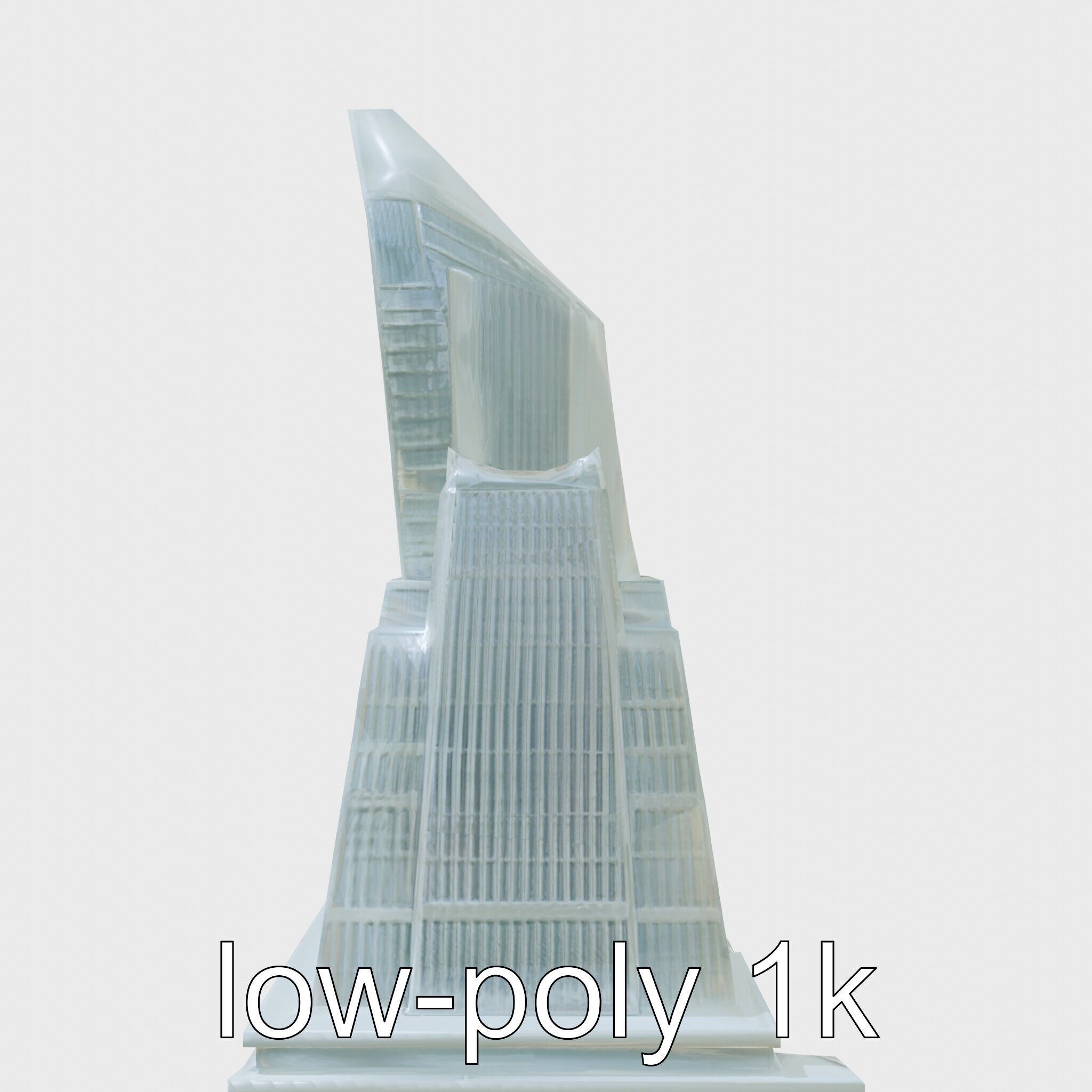 Futuristic Skyscraper Architectural Model Low-poly 3D model_26