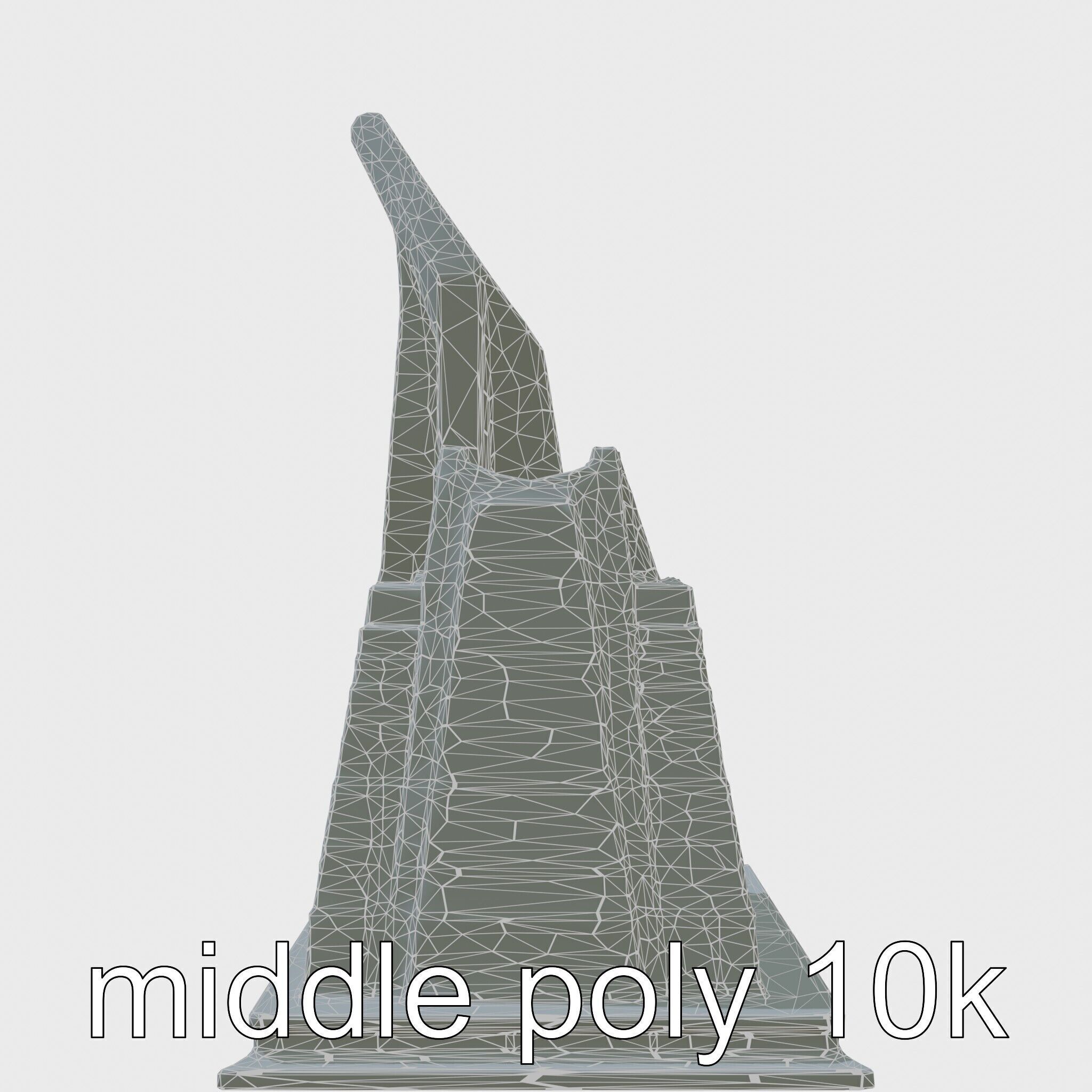 Futuristic Skyscraper Architectural Model Low-poly 3D model_11