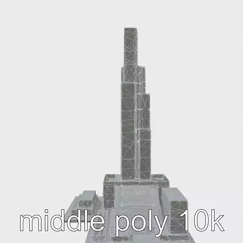 Futuristic Skyscraper Architectural Model