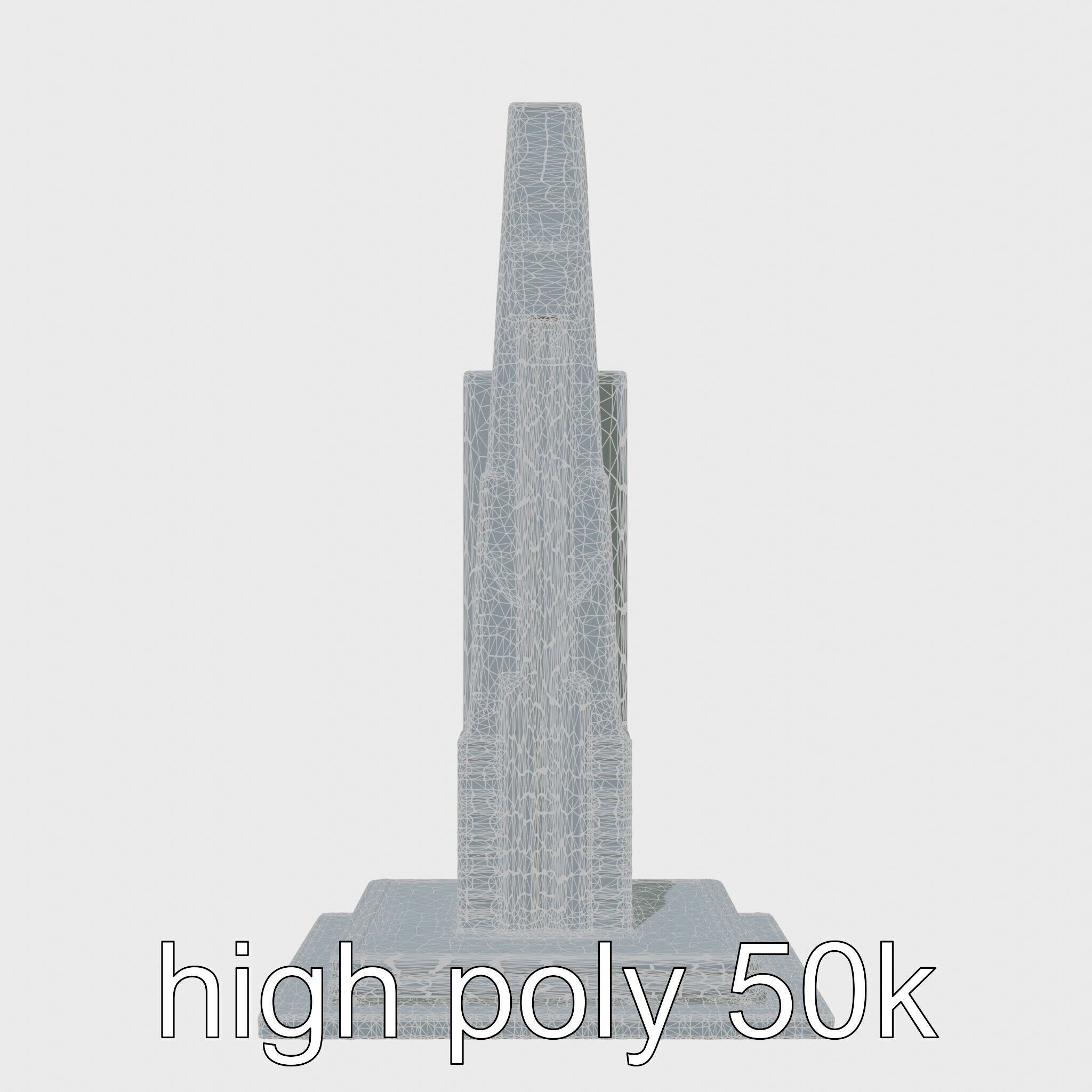 Futuristic Skyscraper Architectural Tower Low-poly 3D model_26