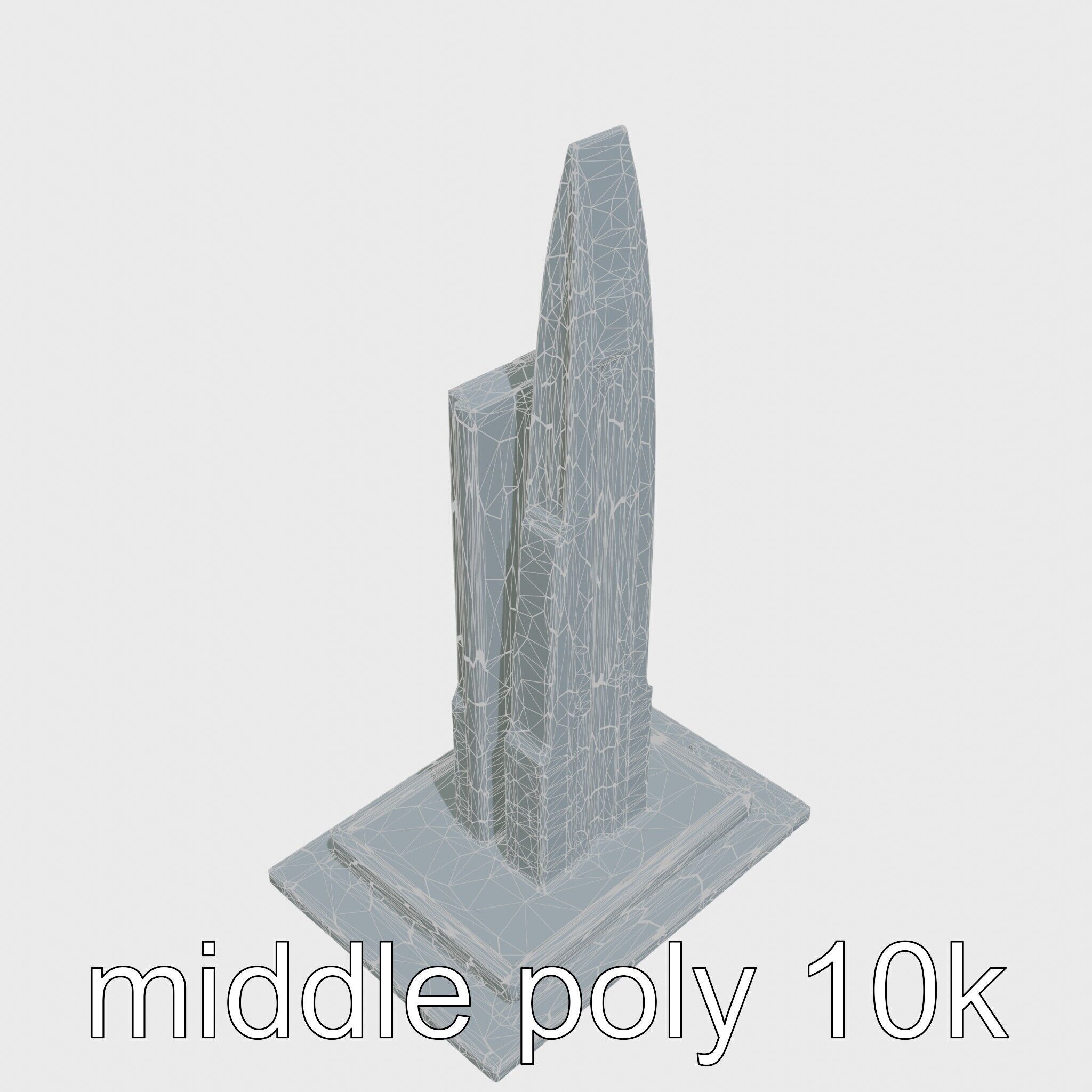 Futuristic Skyscraper Architectural Tower Low-poly 3D model_18