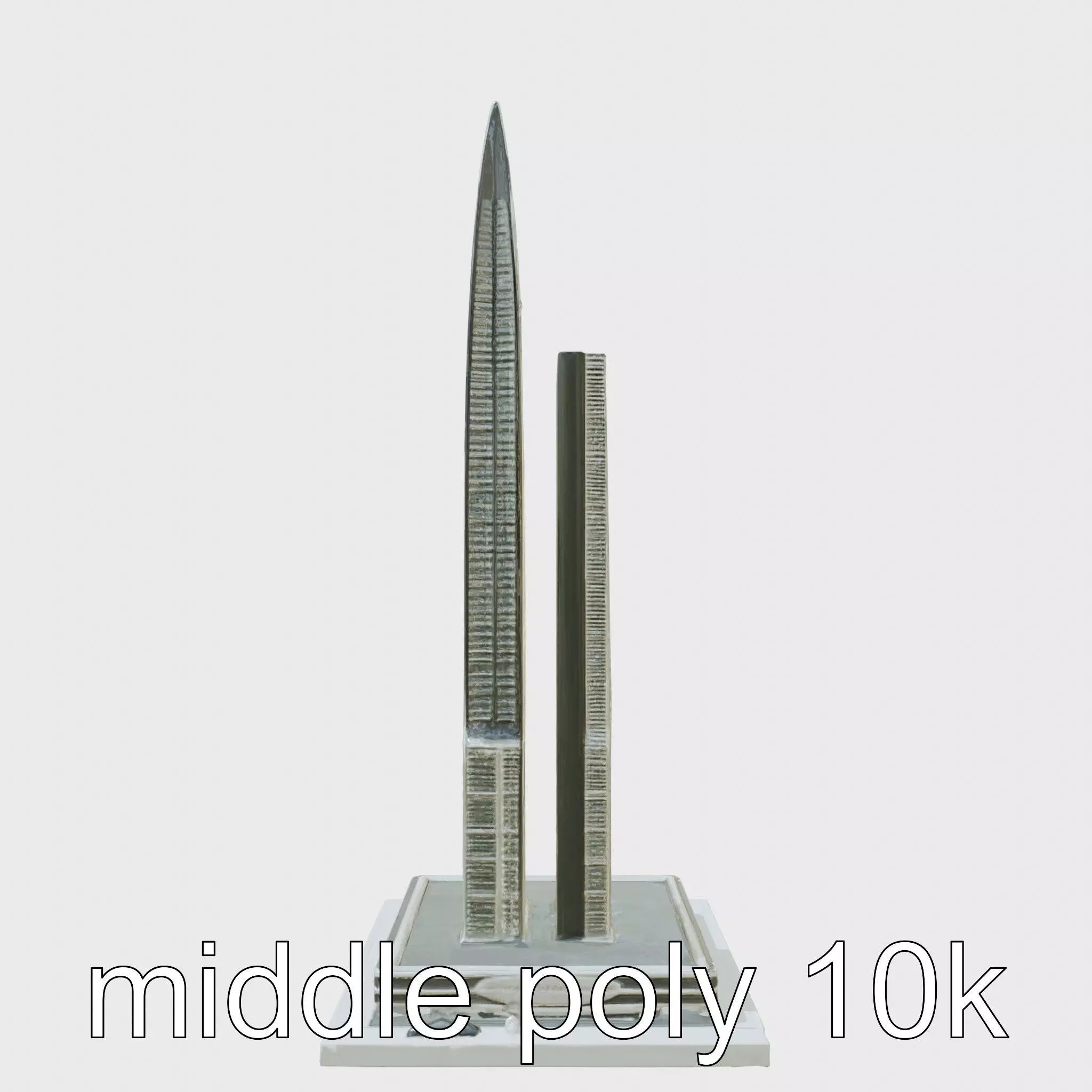 Futuristic Skyscraper Architectural Tower Low-poly 3D model_0