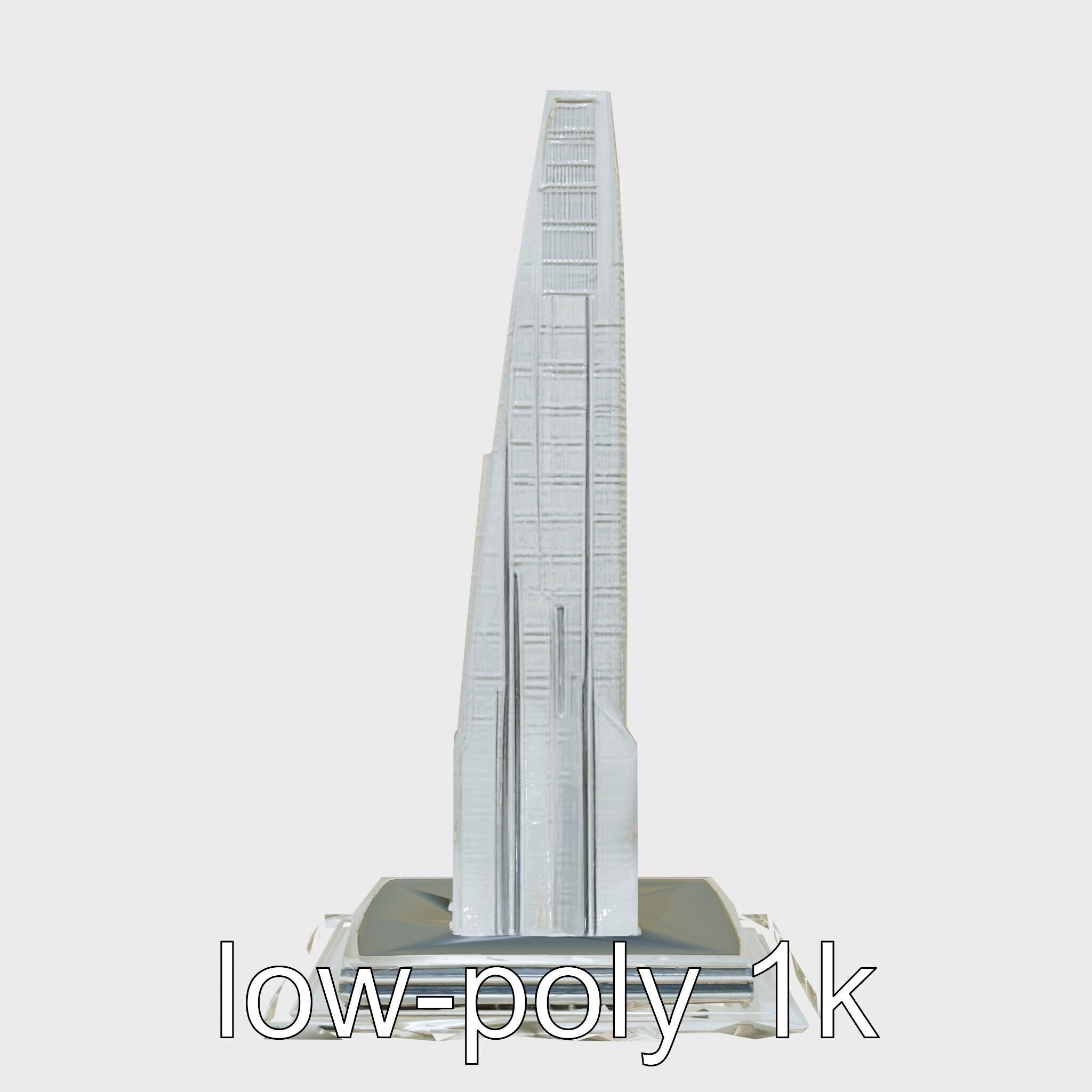 Futuristic Skyscraper Architectural Tower Low-poly 3D model_22