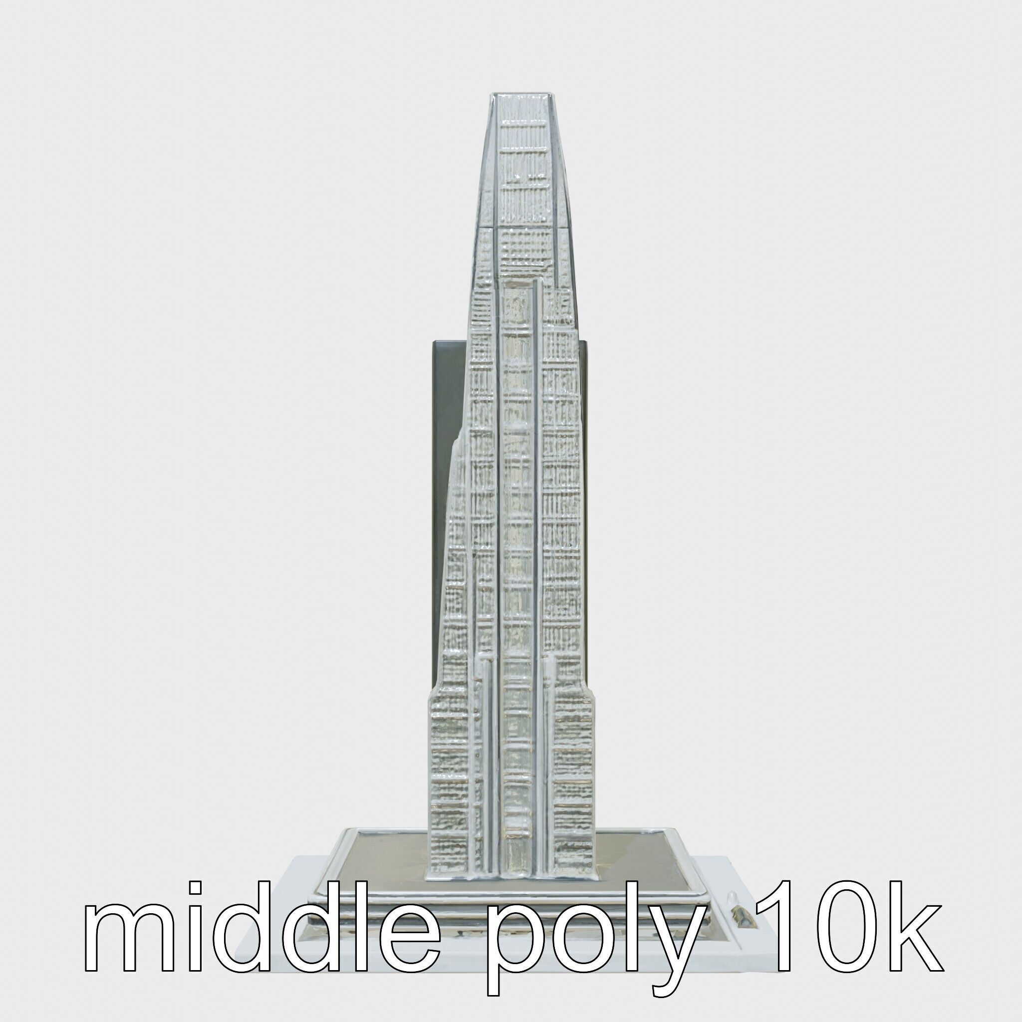 Futuristic Skyscraper Architectural Tower Low-poly 3D model_10