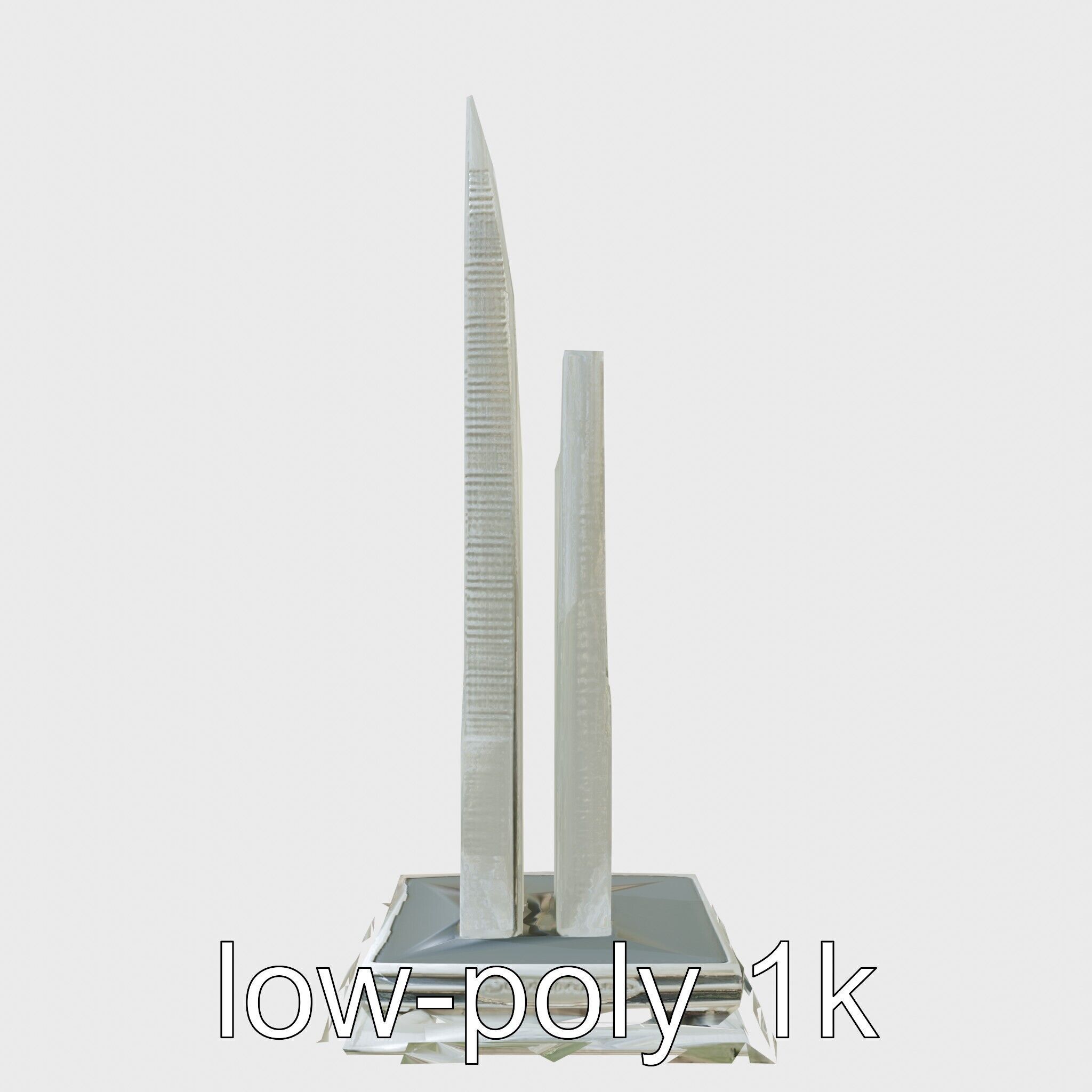 Futuristic Skyscraper Architectural Tower Low-poly 3D model_4