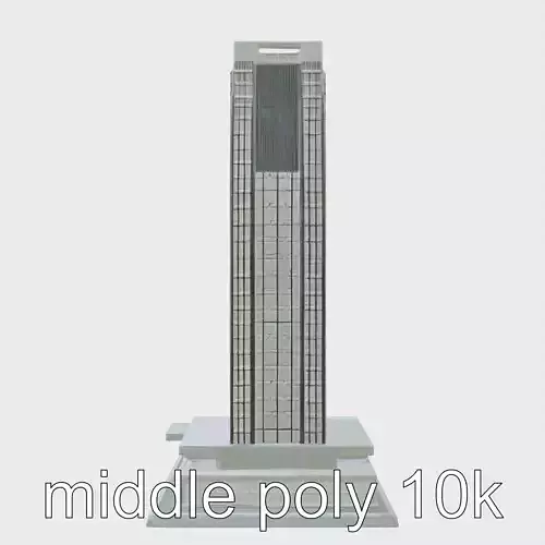 Futuristic Skyscraper Architectural Model