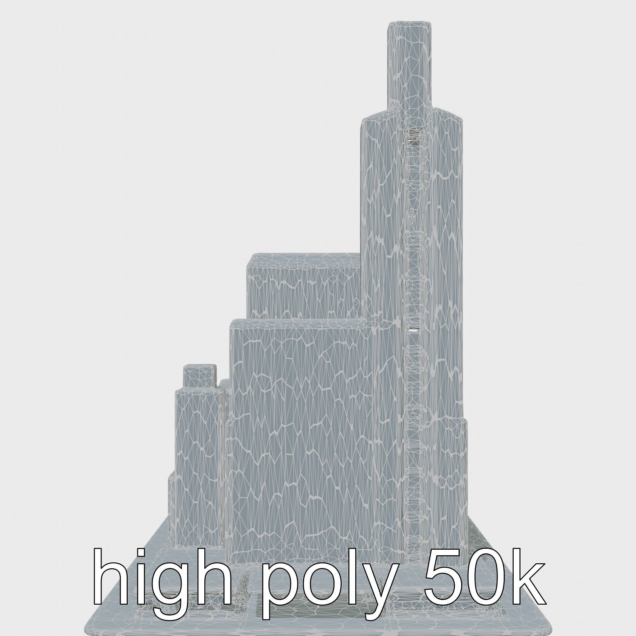 Futuristic Skyscraper Architectural Model Low-poly 3D model_24