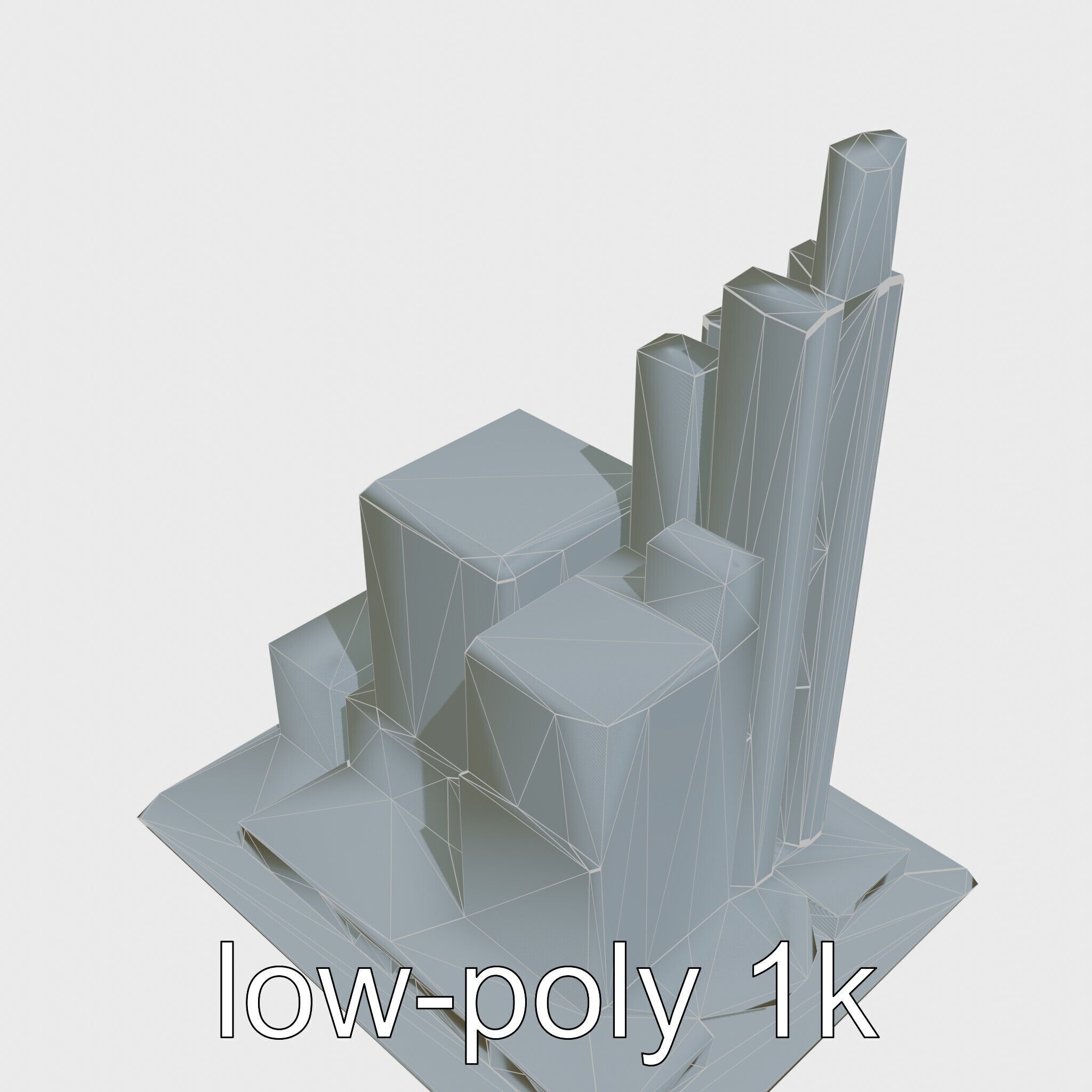 Futuristic Skyscraper Architectural Model Low-poly 3D model_26
