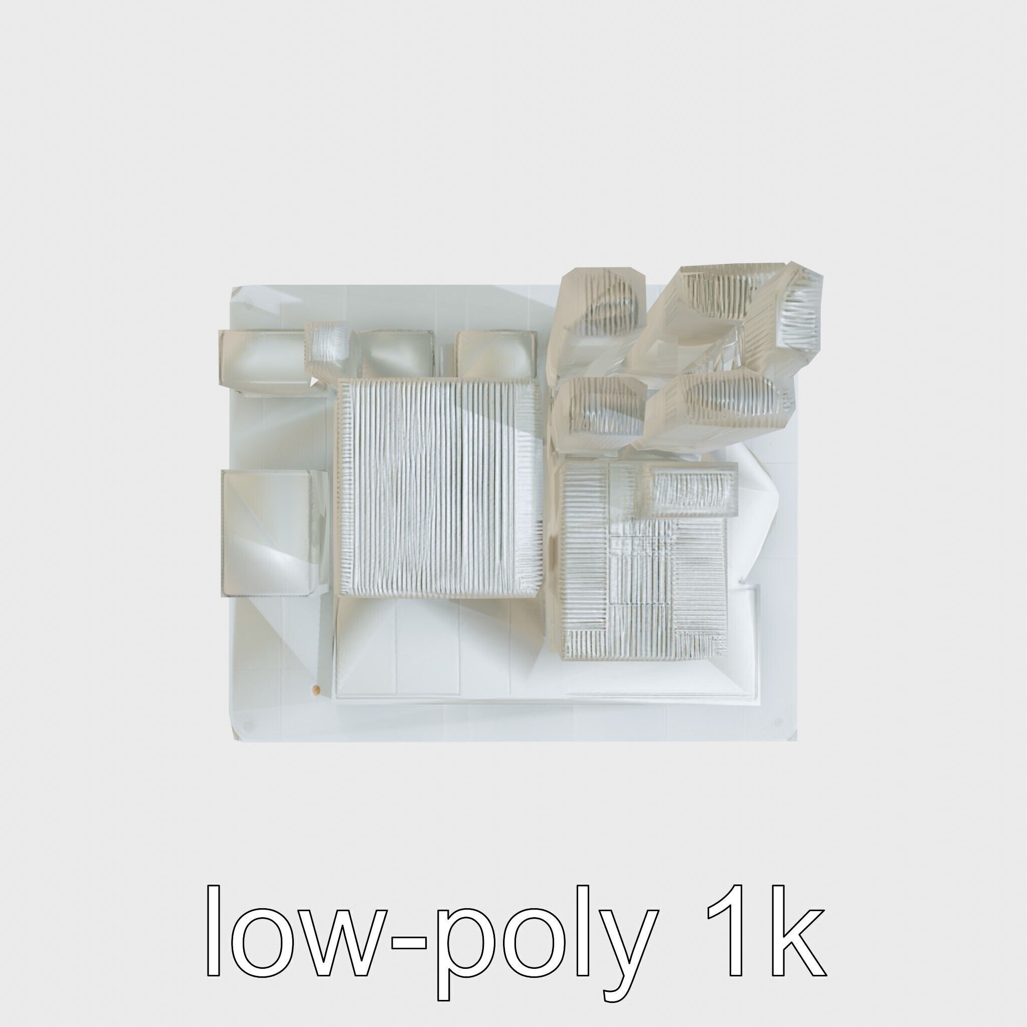 Futuristic Skyscraper Architectural Model Low-poly 3D model_20