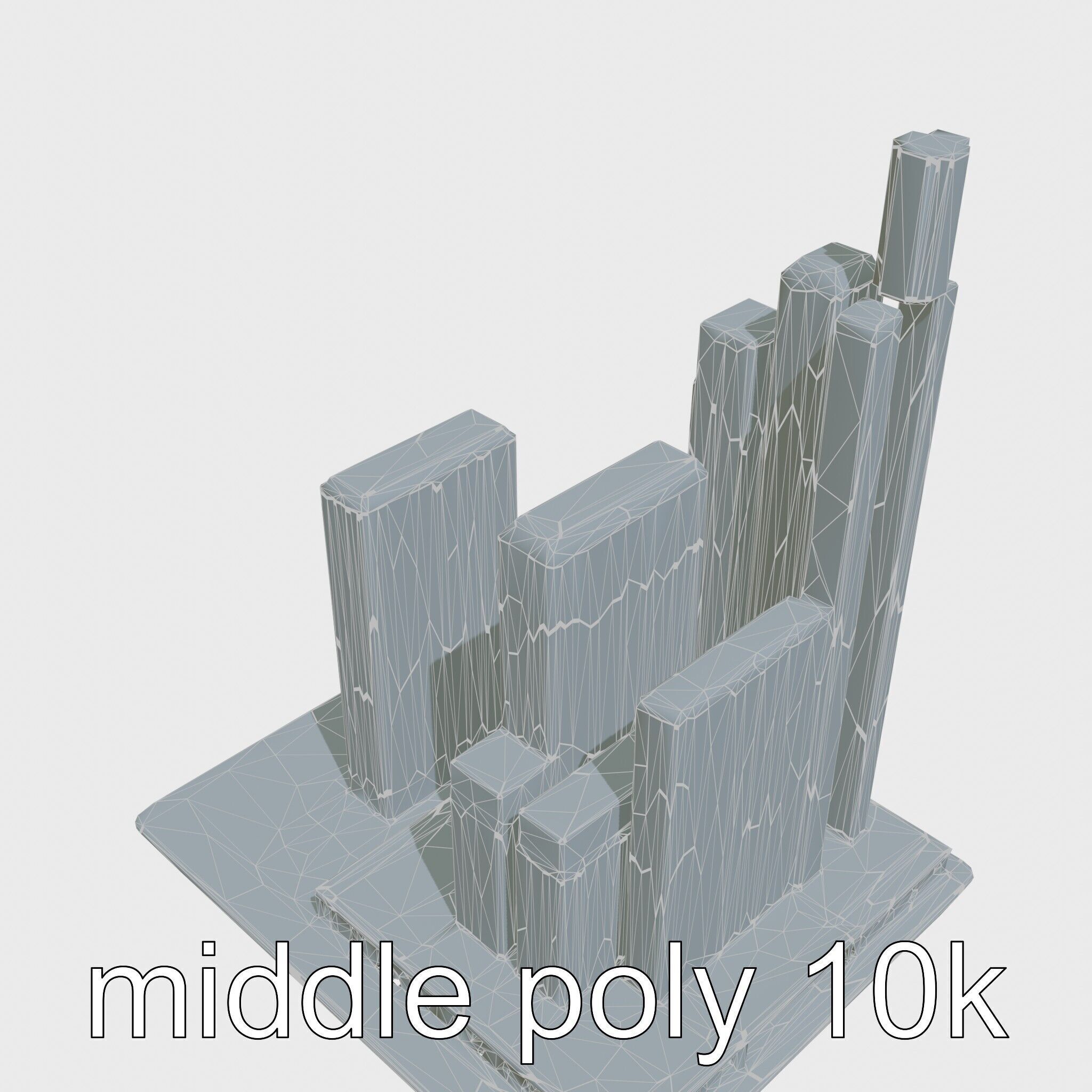 Futuristic Skyscraper Architectural Model Low-poly 3D model_22