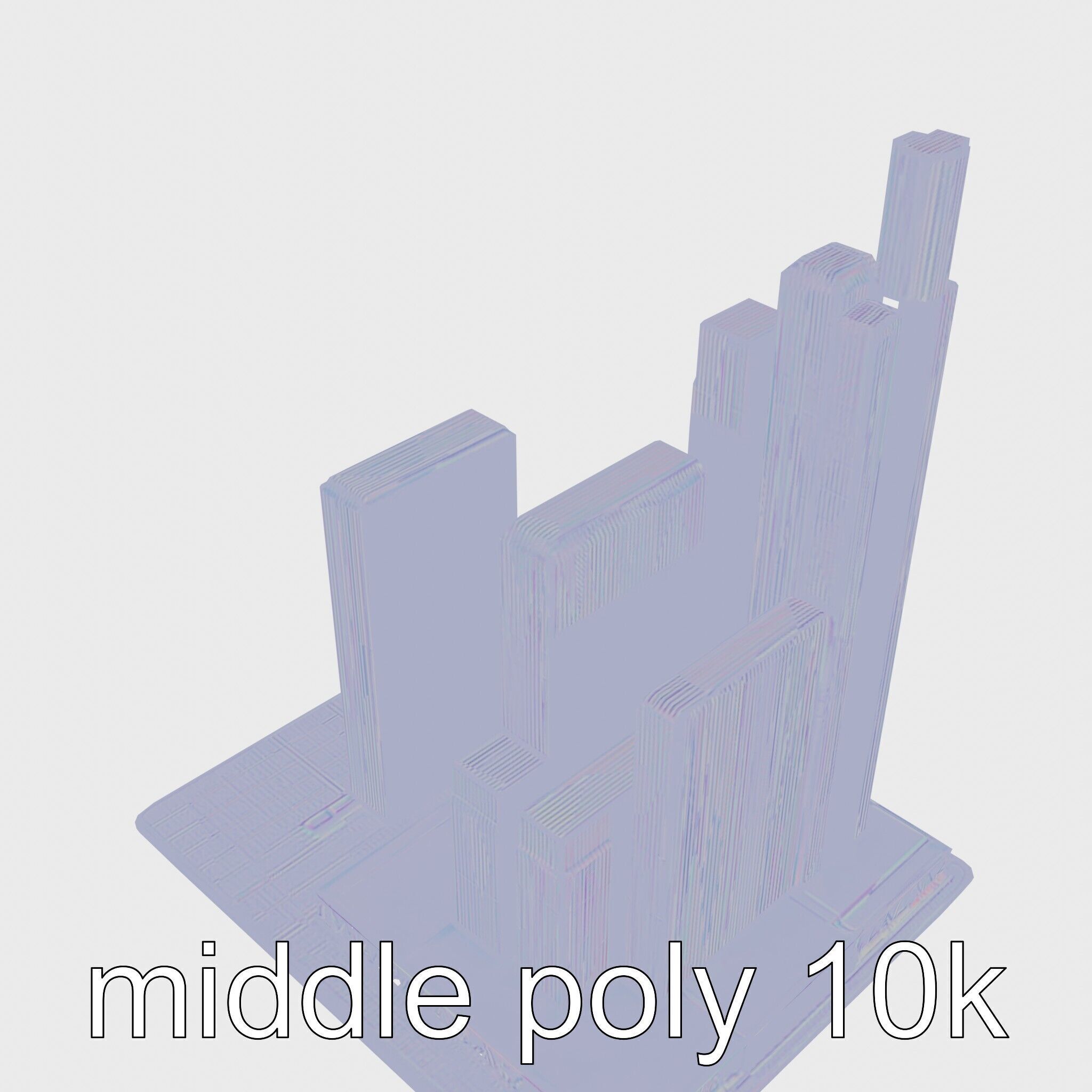 Futuristic Skyscraper Architectural Model Low-poly 3D model_11