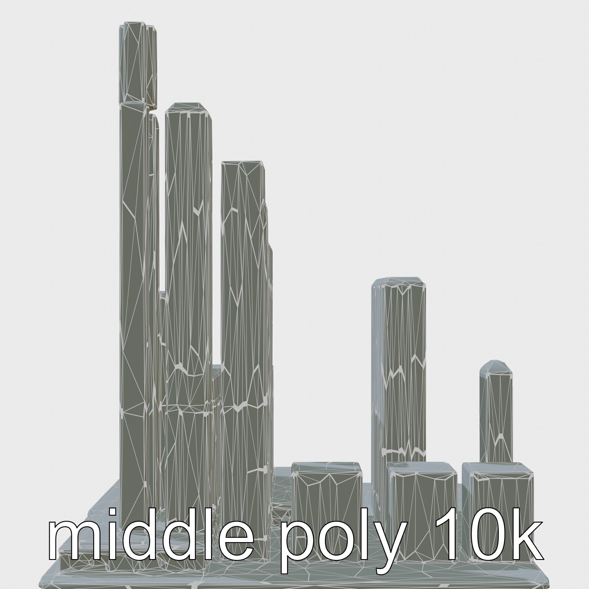 Futuristic Skyscraper Architectural Model Low-poly 3D model_10