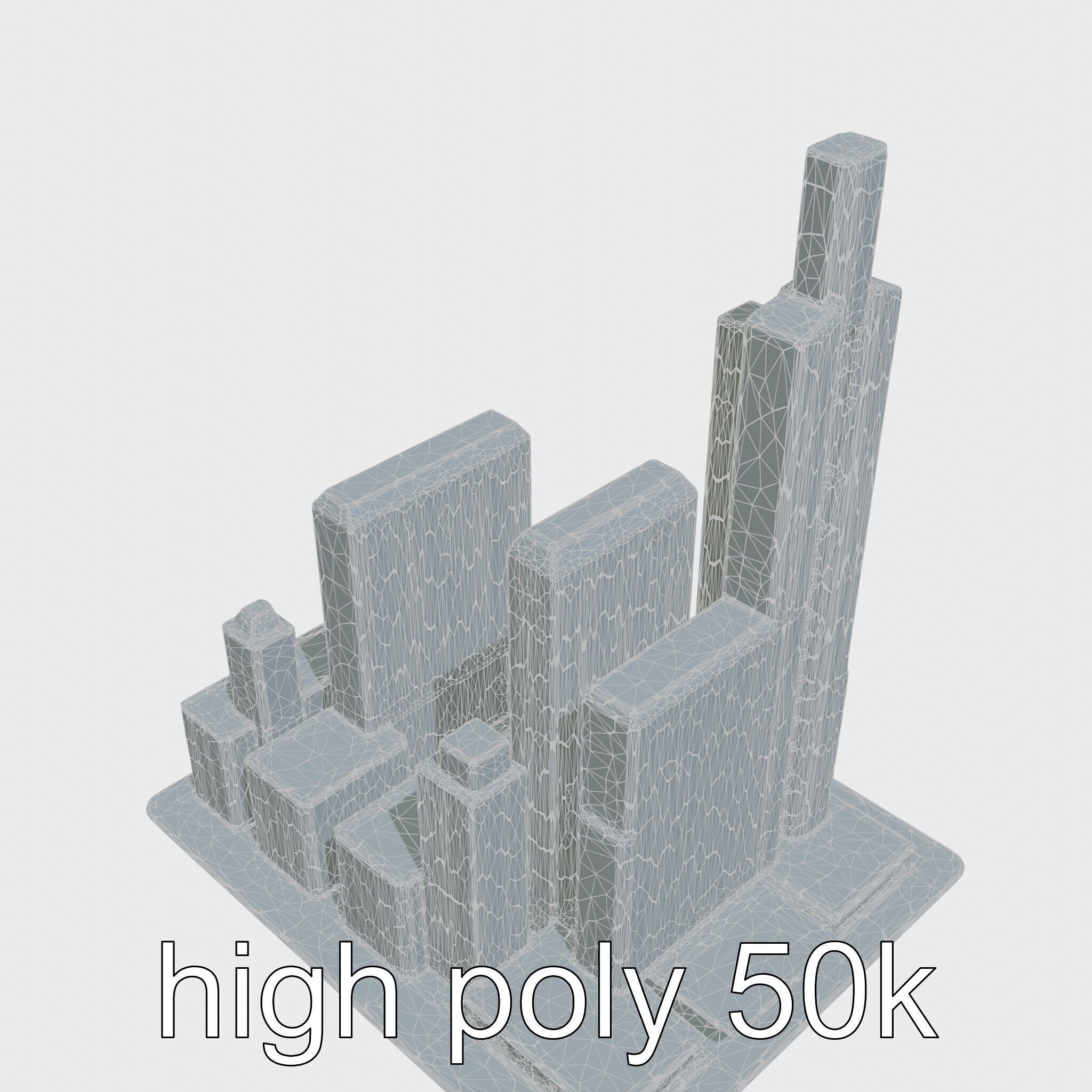 Futuristic Skyscraper Architectural Model Low-poly 3D model_5