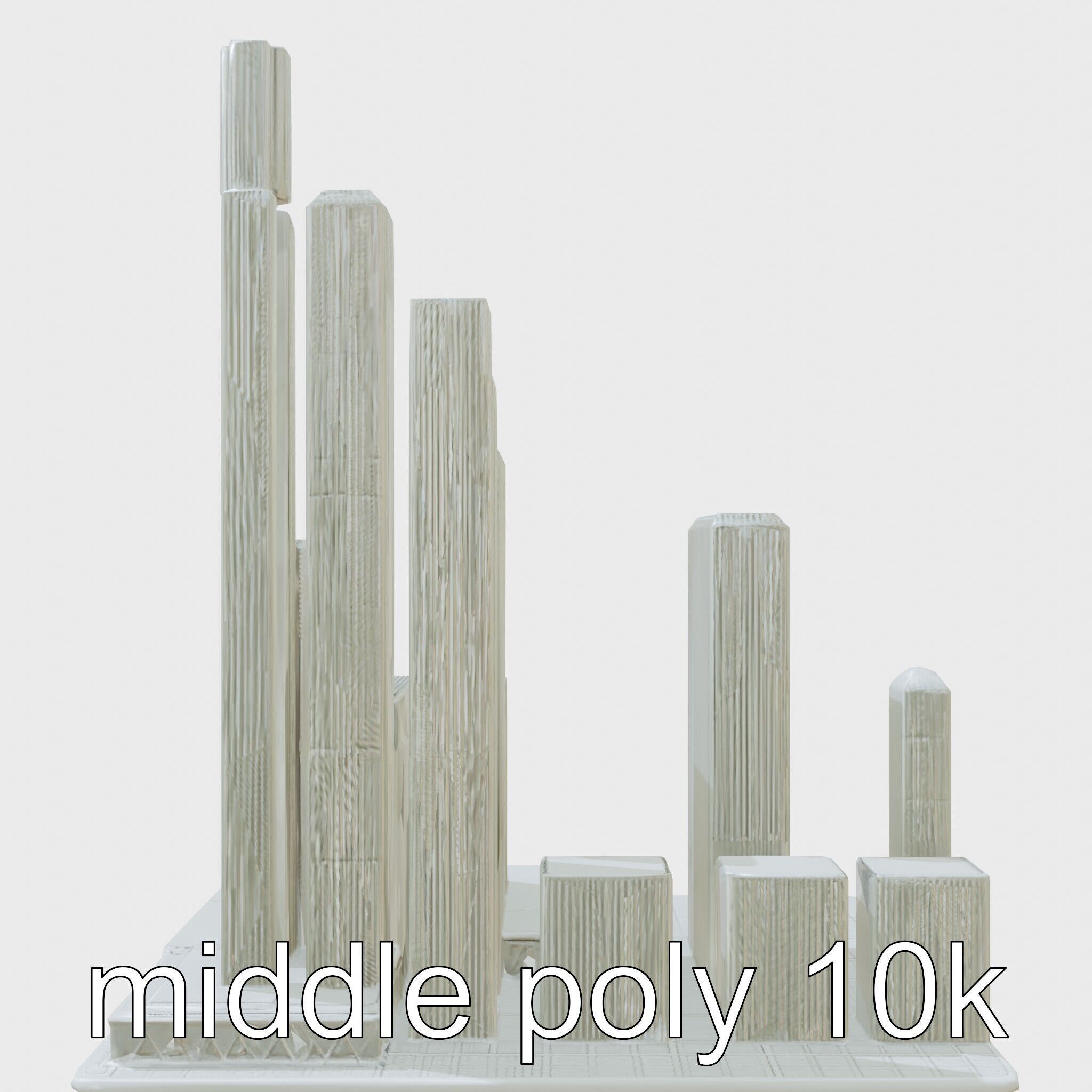 Futuristic Skyscraper Architectural Model Low-poly 3D model_9