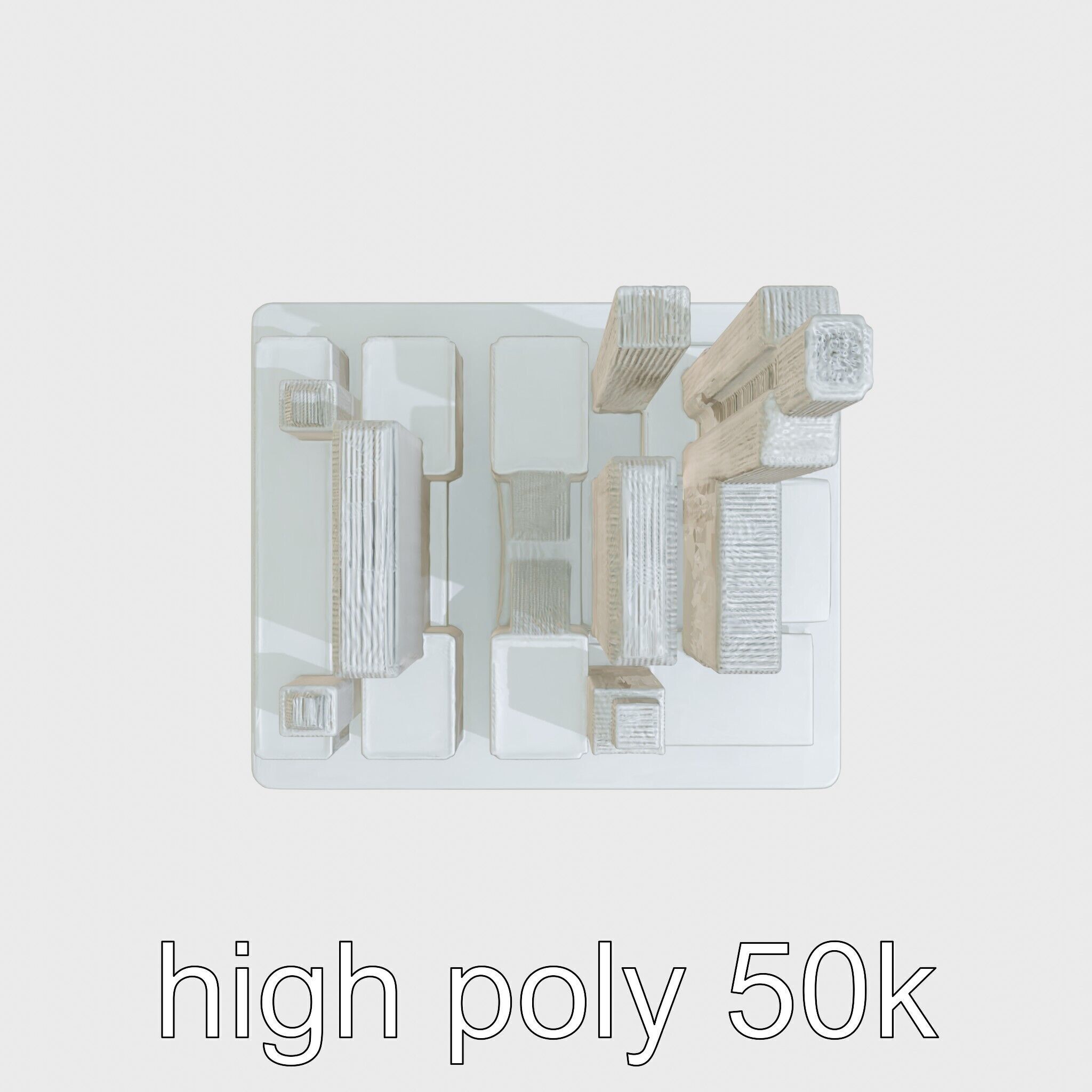 Futuristic Skyscraper Architectural Model Low-poly 3D model_25