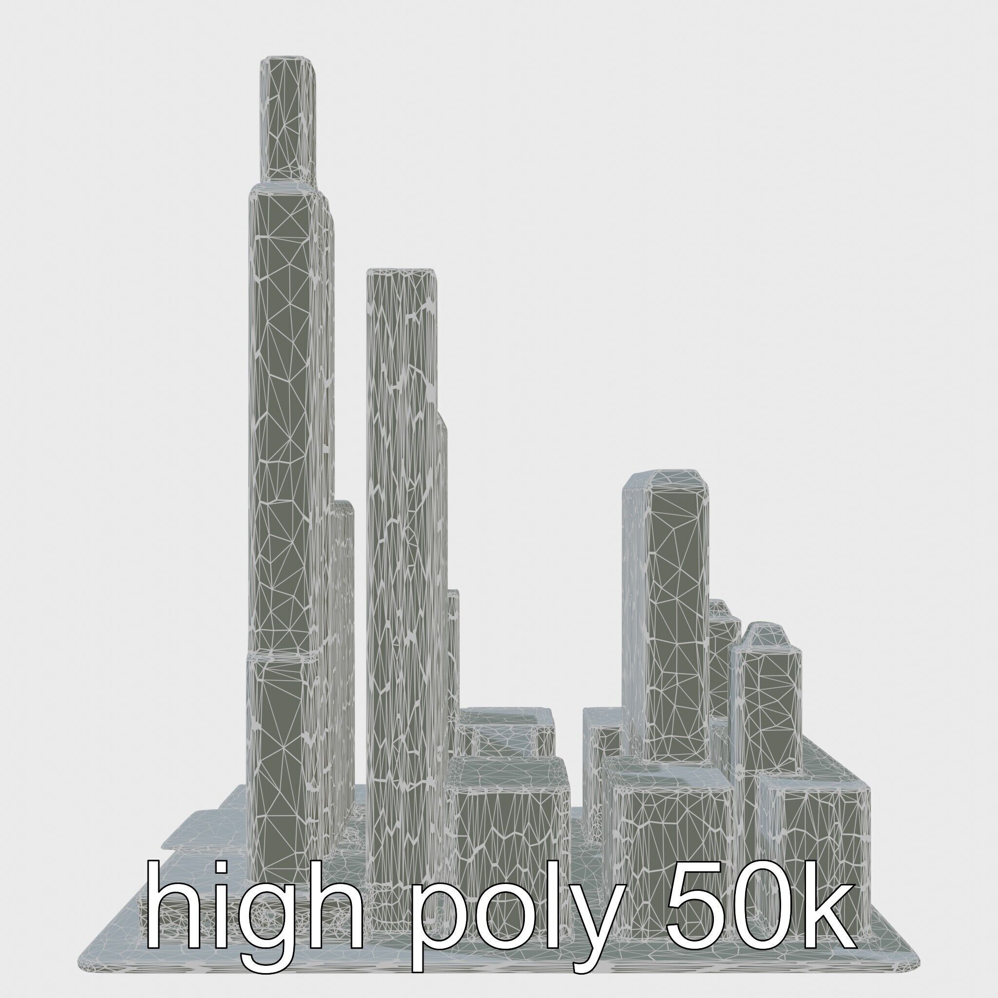 Futuristic Skyscraper Architectural Model Low-poly 3D model_31