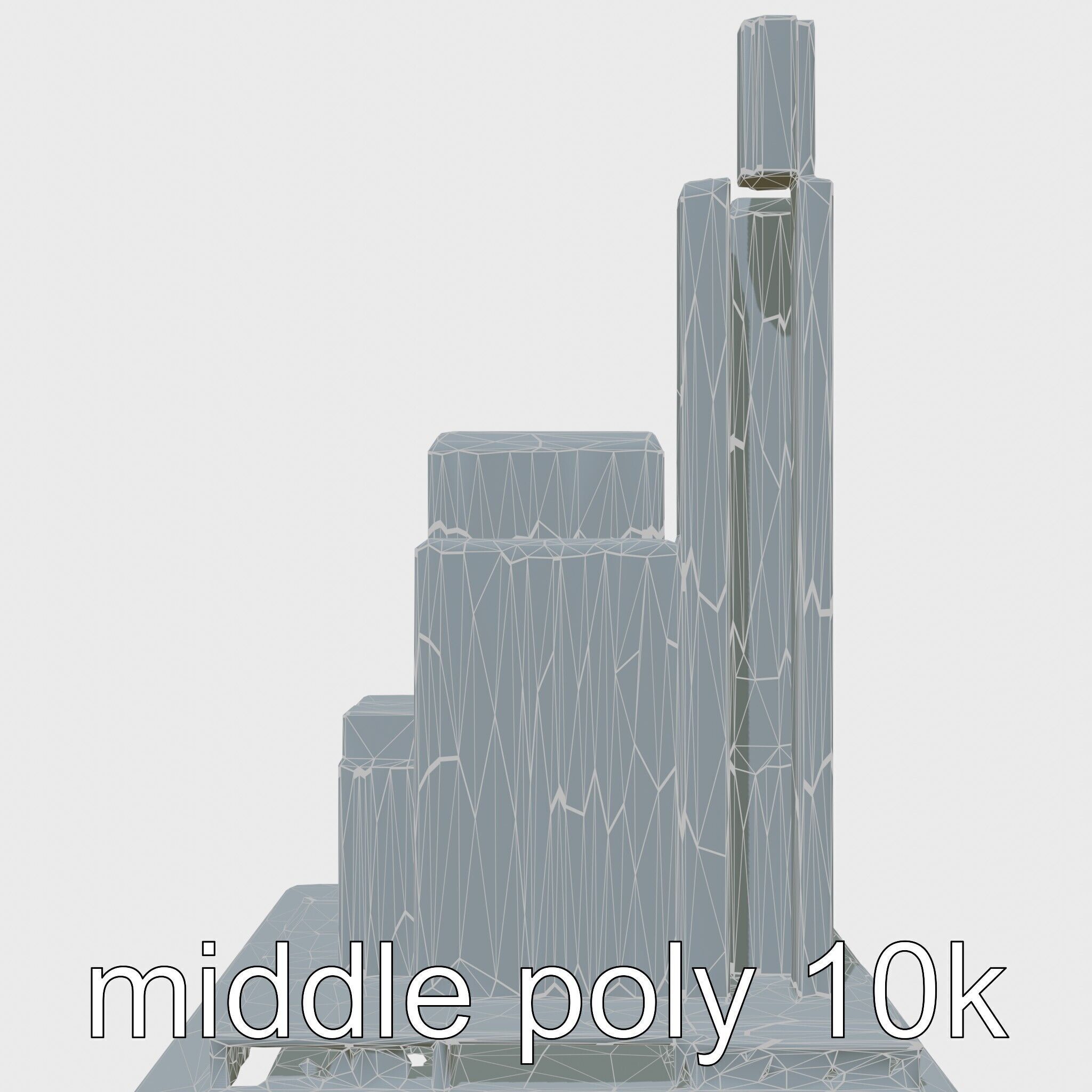 Futuristic Skyscraper Architectural Model Low-poly 3D model_29