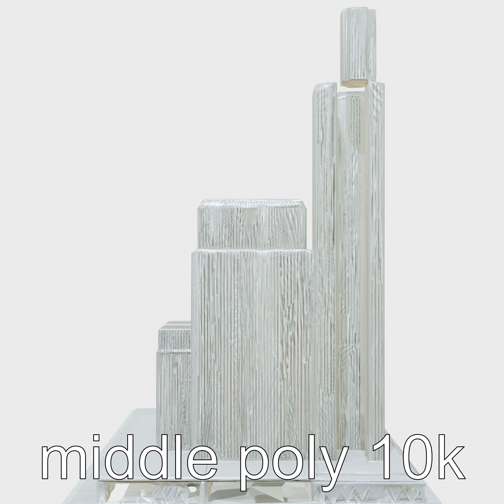 Futuristic Skyscraper Architectural Model Low-poly 3D model_27
