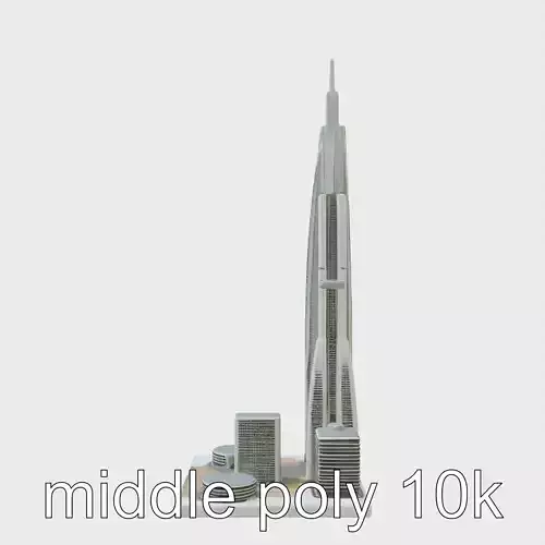 Futuristic Skyscraper Architectural Model